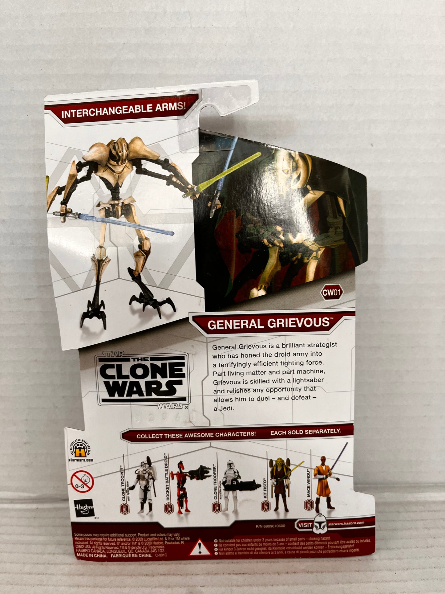 Hasbro Star Wars Clone Wars General Grievous CW01 Action Figure