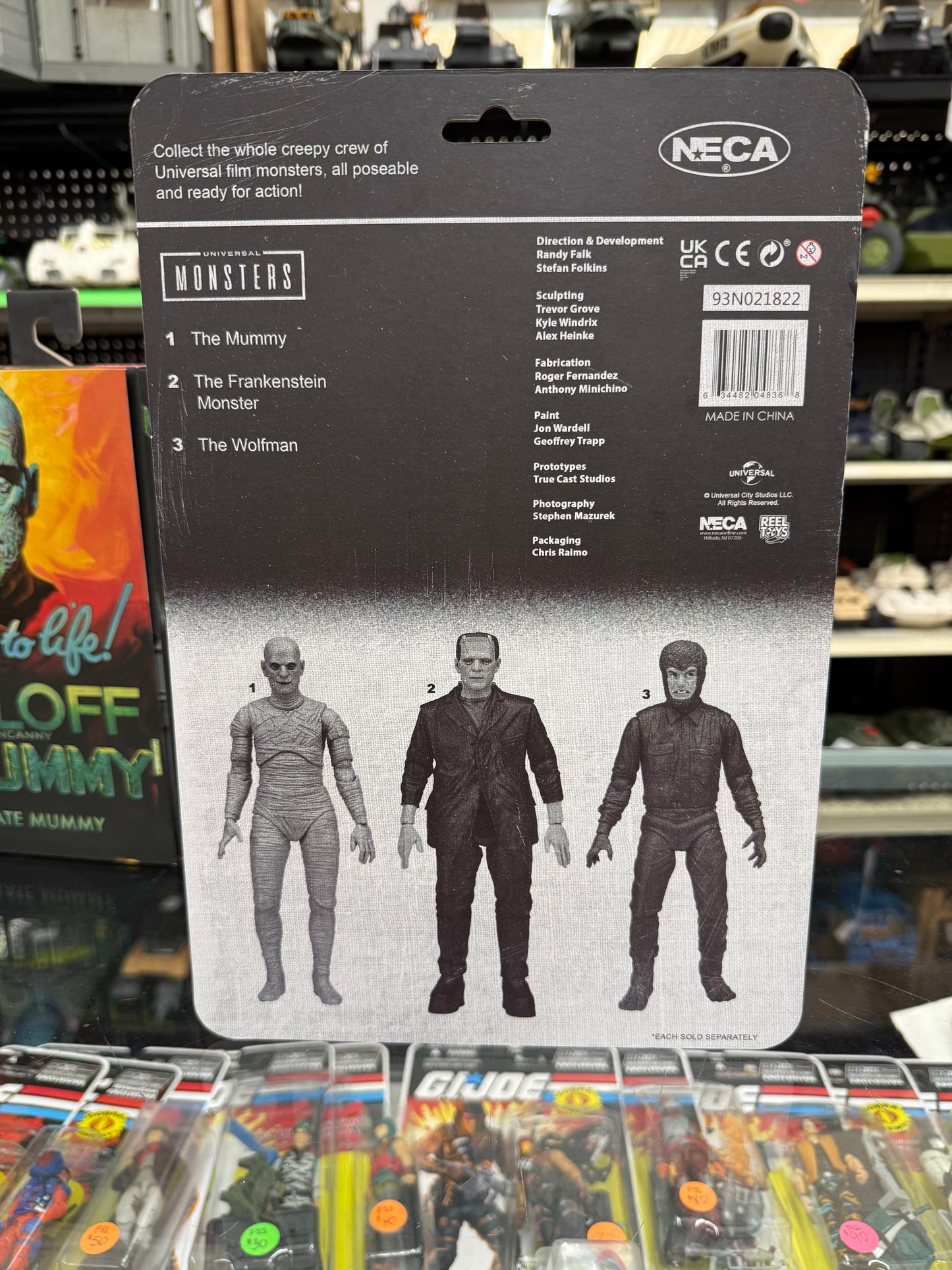 NECA Universal Monsters Retro The Mummy Glow In The Dark 7" New Sealed