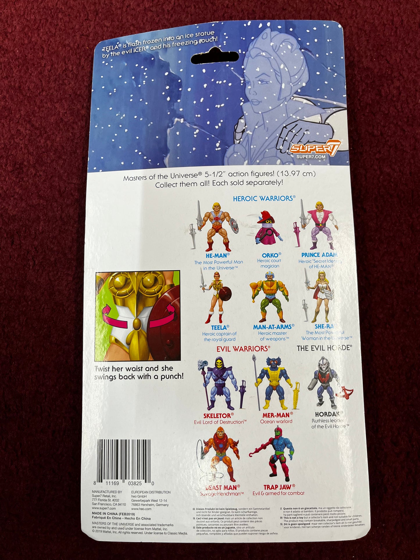 Frozen Teela Super 7 Filmation Masters of the Universe