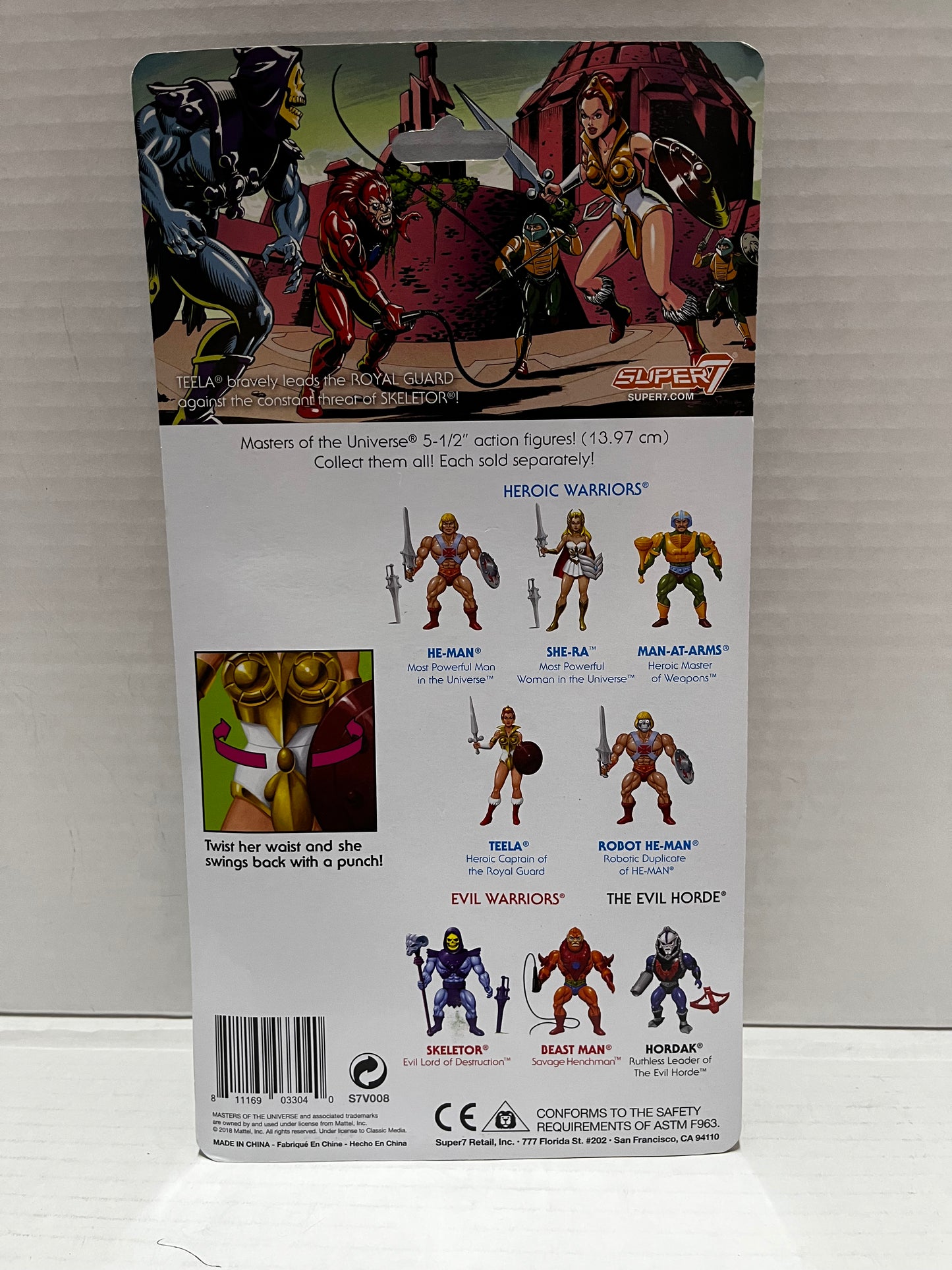 Teela action figure 2018 Super7 Masters Of The Universe MOTU MOC