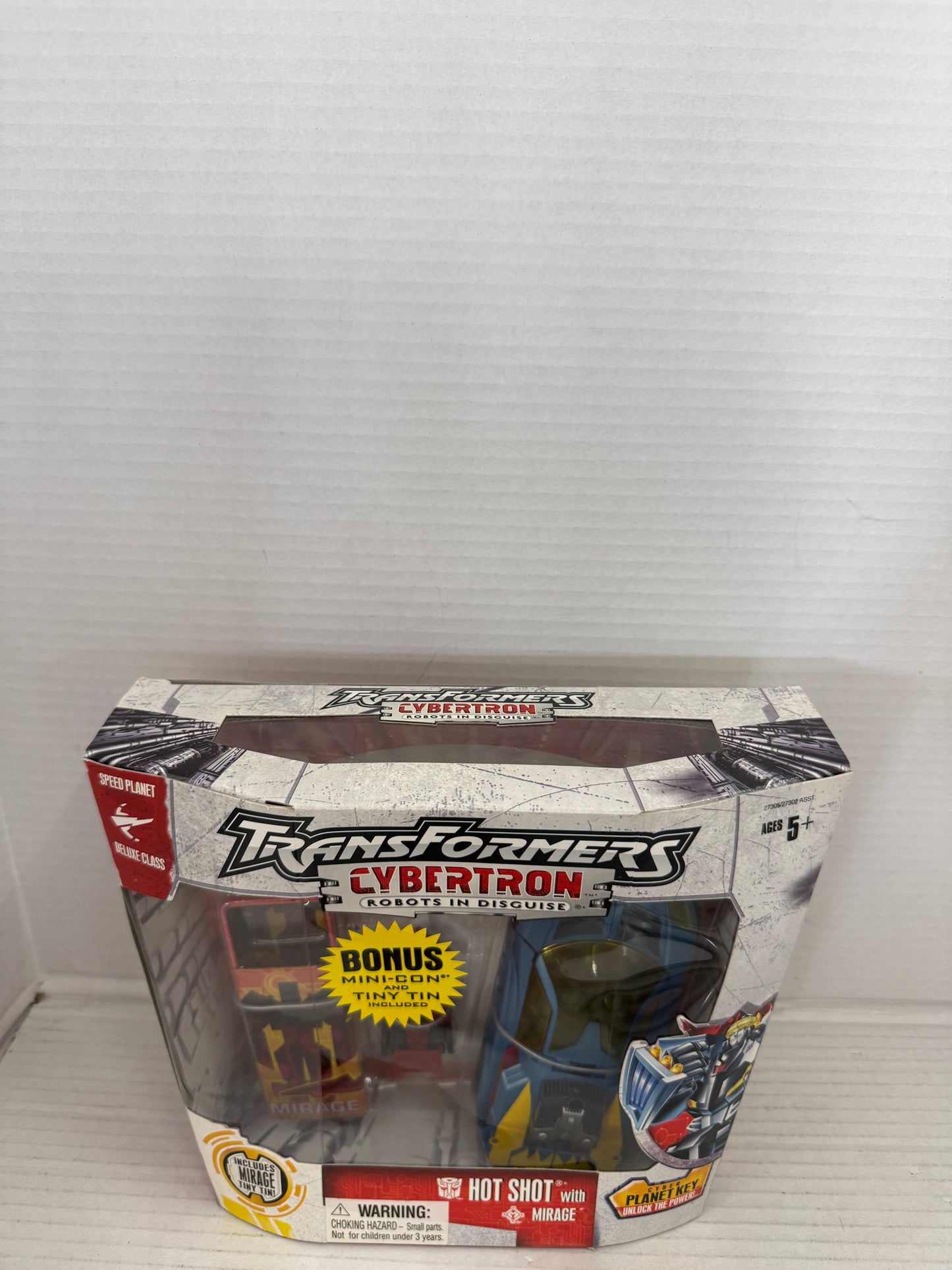 Transformers Cybertron 2005 HOT SHOT w/ Mirage Bonus Mini-Con Tin - NEW Sealed!