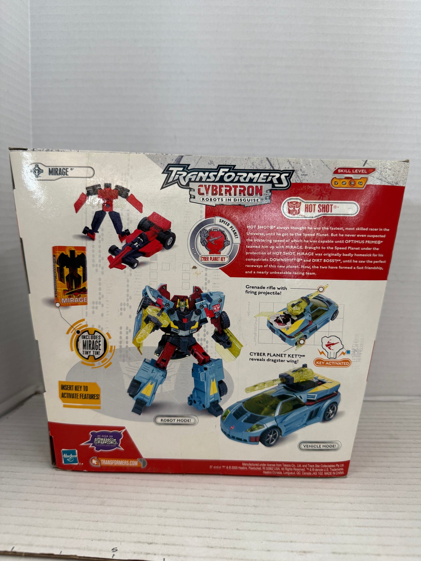 Transformers Cybertron 2005 HOT SHOT w/ Mirage Bonus Mini-Con Tin - NEW Sealed!