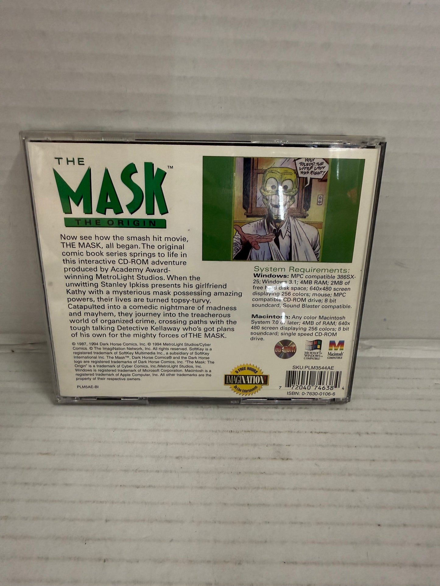 The Mask - The Origin - CD-ROM For Windows PC / Mac - 1994