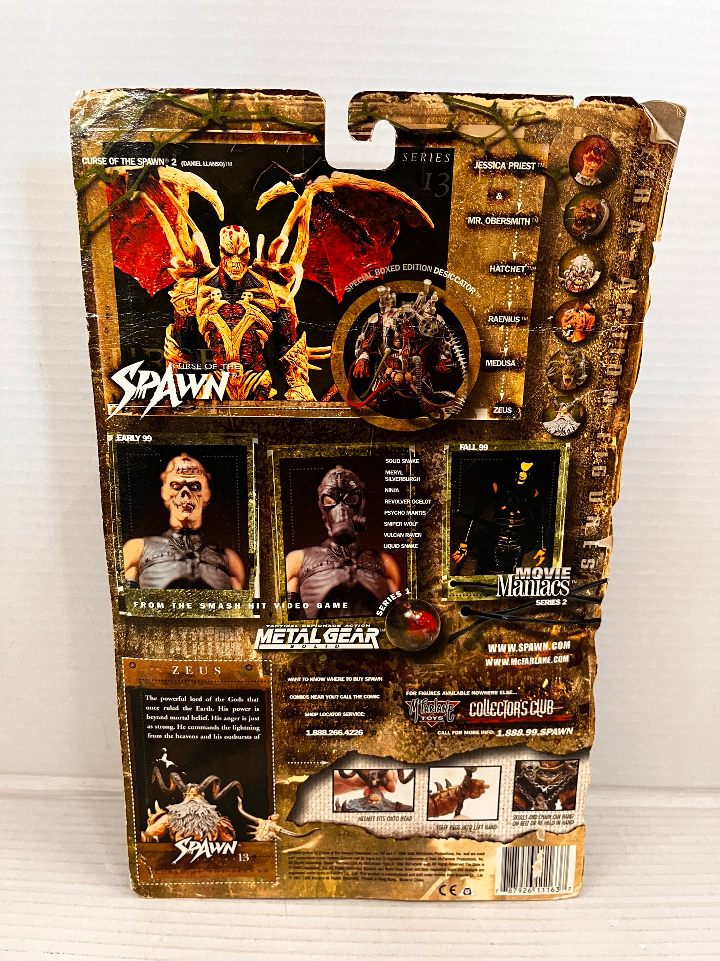 1998 McFarlane Toys Spawn Series 13 Curse of the Spawn Zeus. #11163