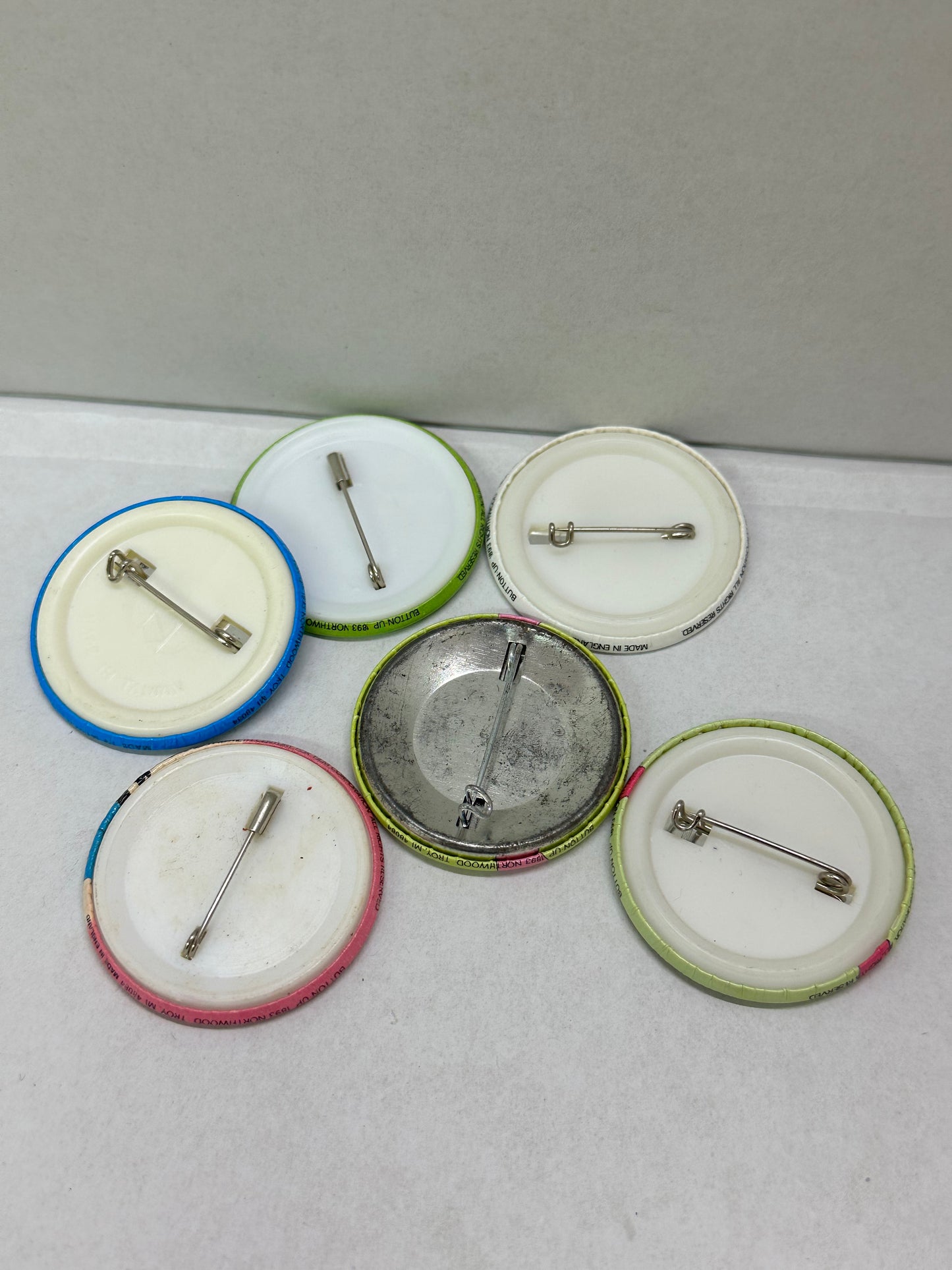 VTG 1989 The Simpsons 1.75" Pin Back Button Collection BART - Set Of 6