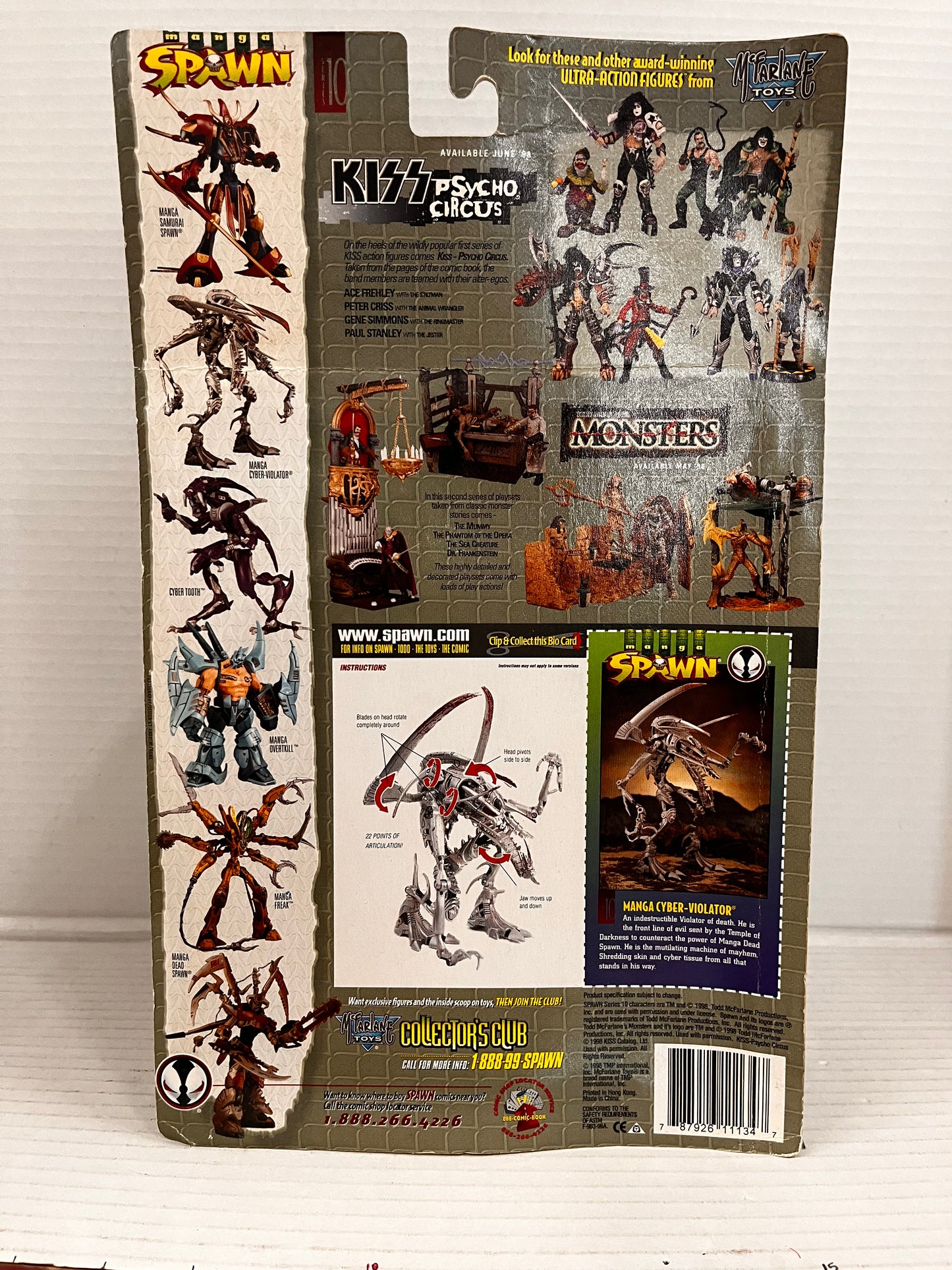 SPAWN Manga Cyber Violator series 10 action figure 1998