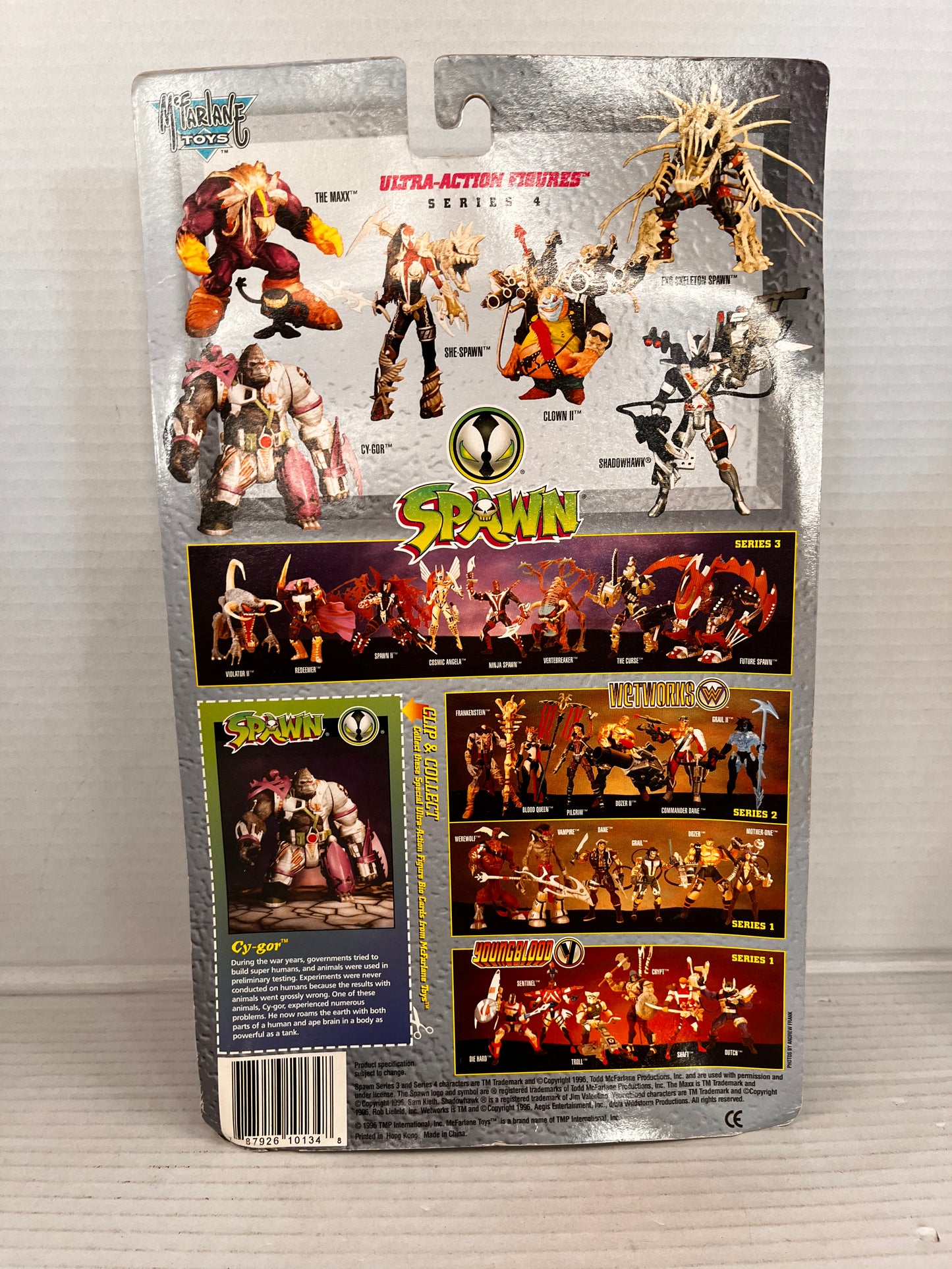 1996 Mcfarlane Toys Spawn Series 4 Cy-Gor Variant 7" Scale Figure New Sealed