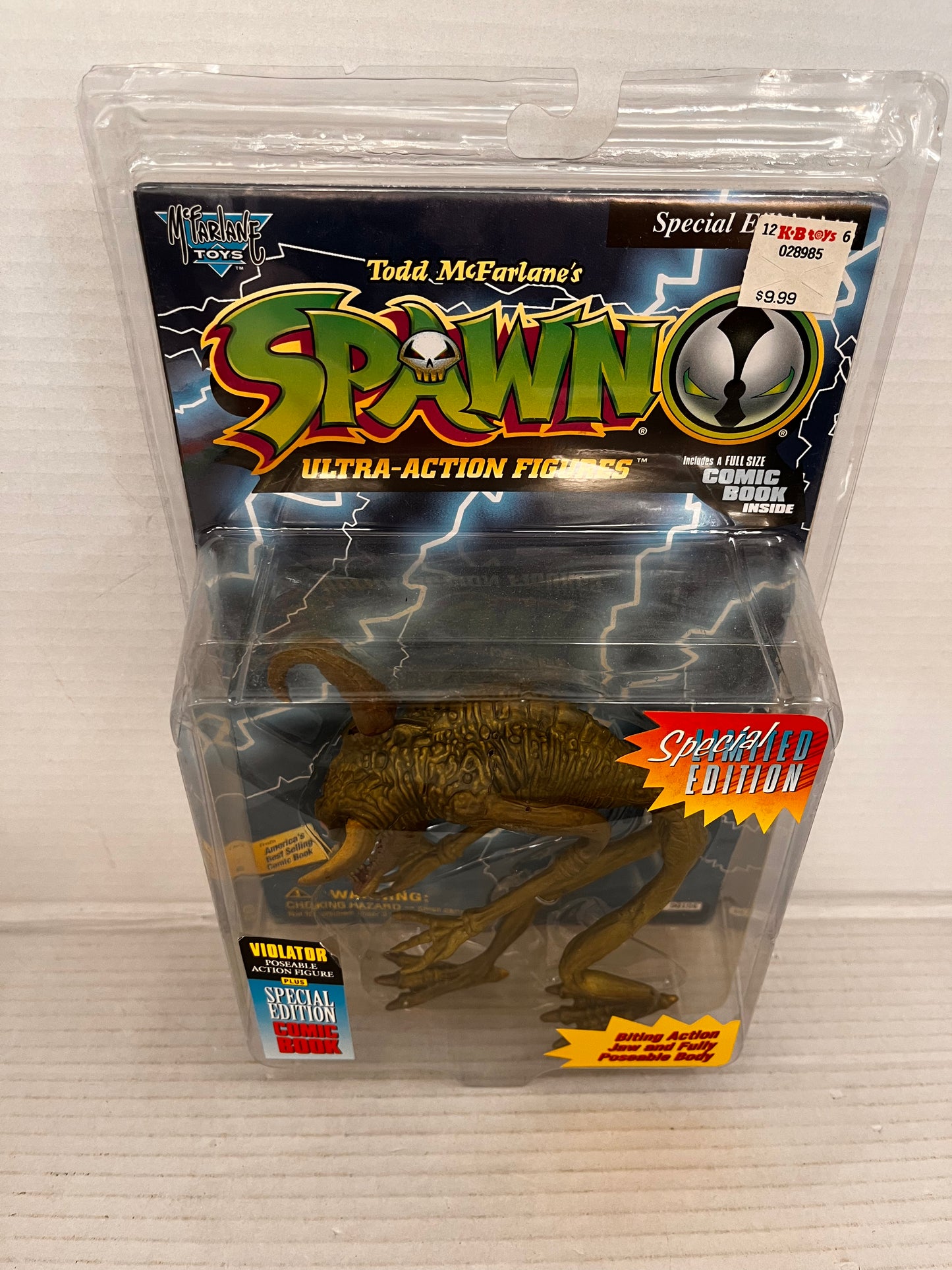 McFarlane Toys Spawn: VIOLATOR 5.5" Poseable Action Figure with Comic Book!