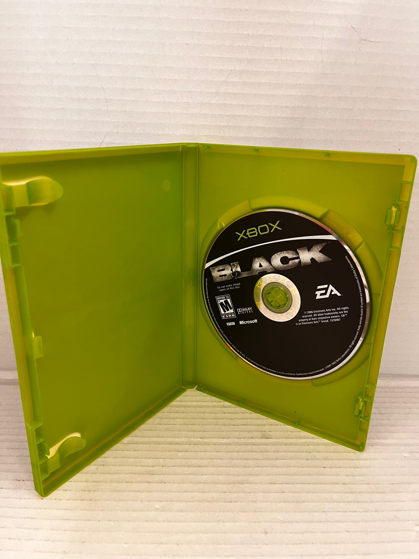 Black (Microsoft Xbox, 2006) Cib Complete