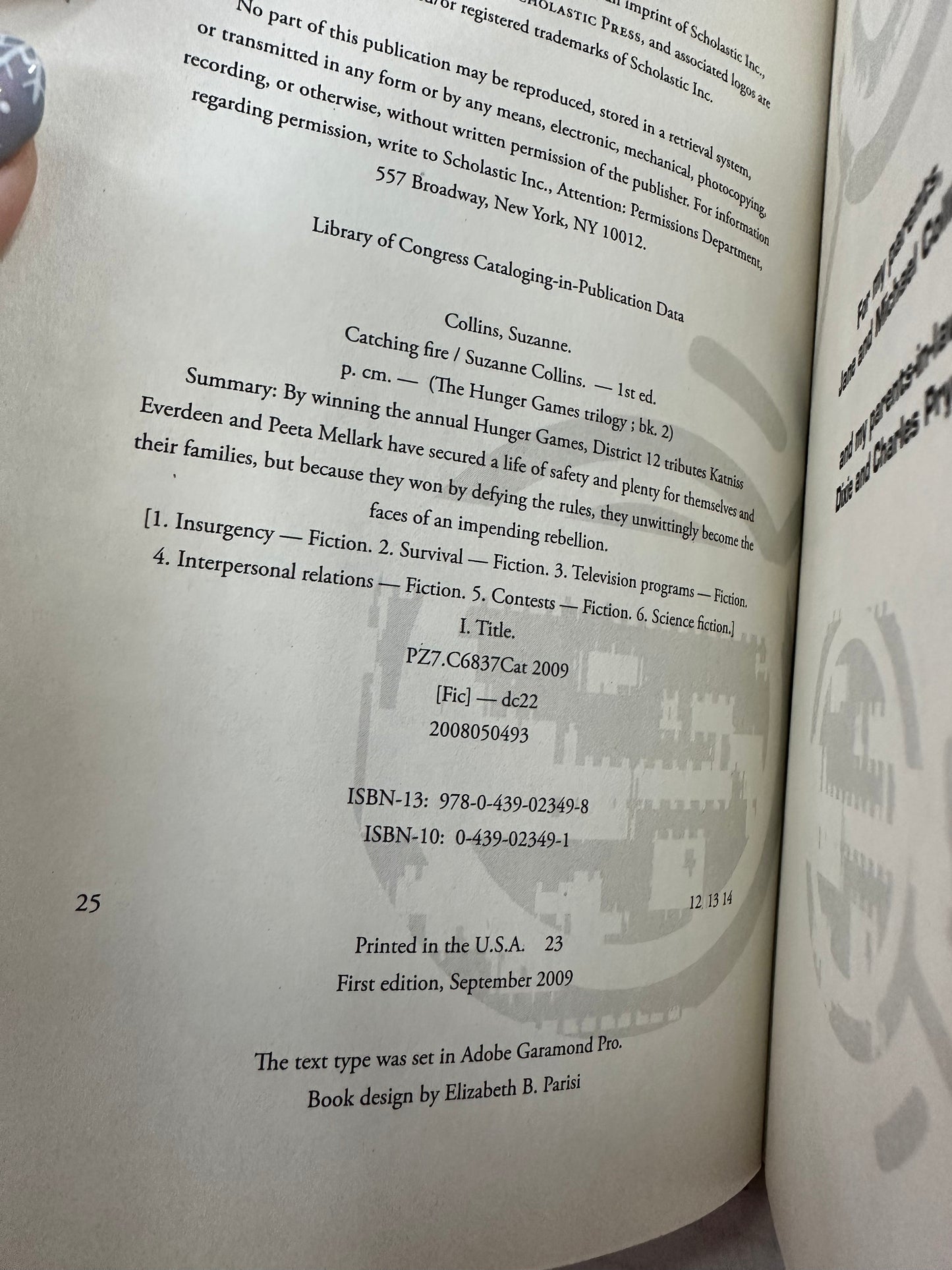 FIRST EDITION Catching Fire by Suzanne Collins 2009 Hardcover And Dust Jacket