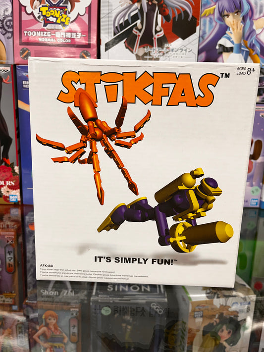 Stikfas Alpha Male Scuba Diver & Octopus Figure Model Set New MIB Mint in Box