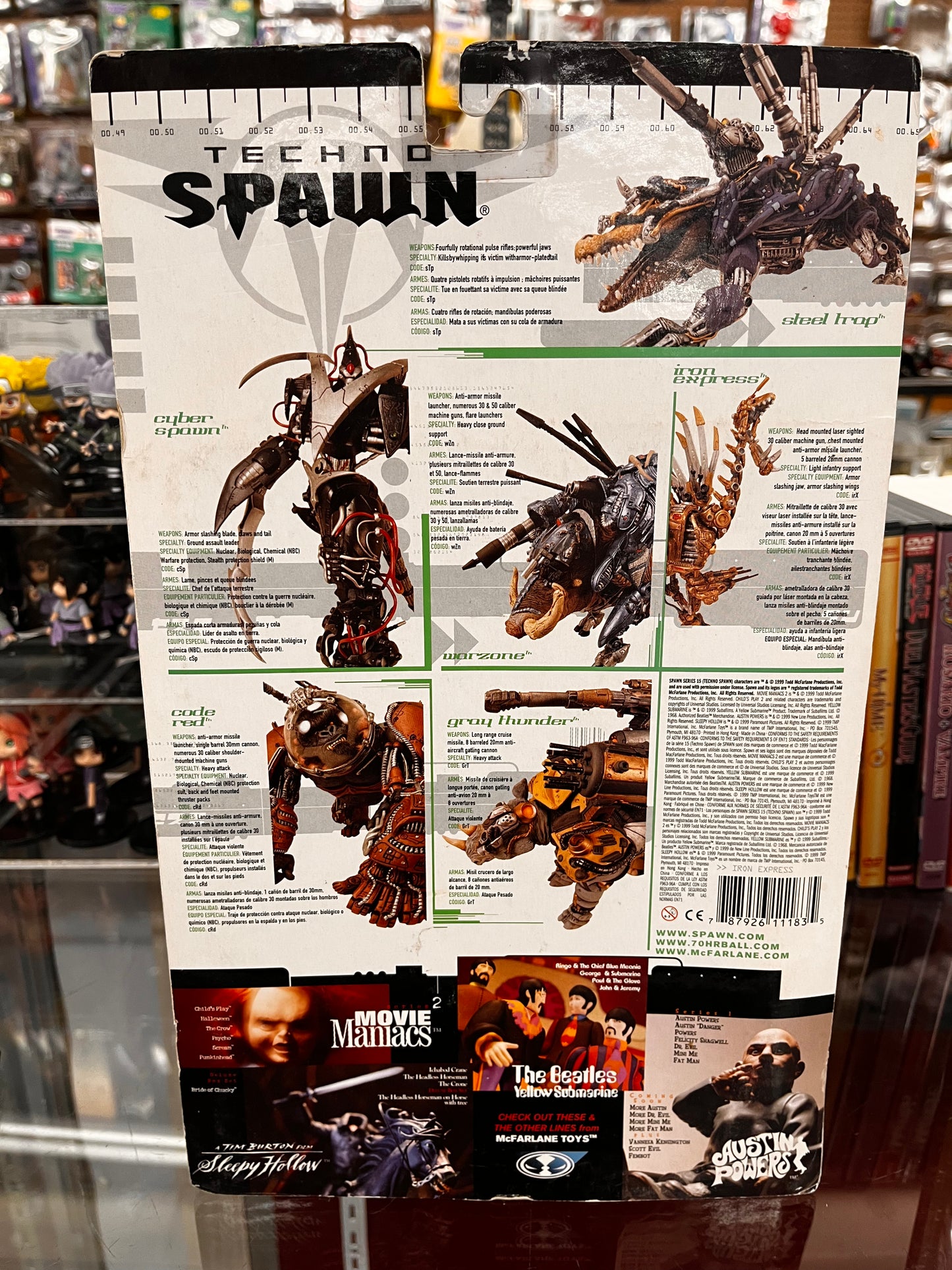 Techno Spawn IRON EXPRESS 8" Action Figure Mcfarlane 1999 NEW in Box