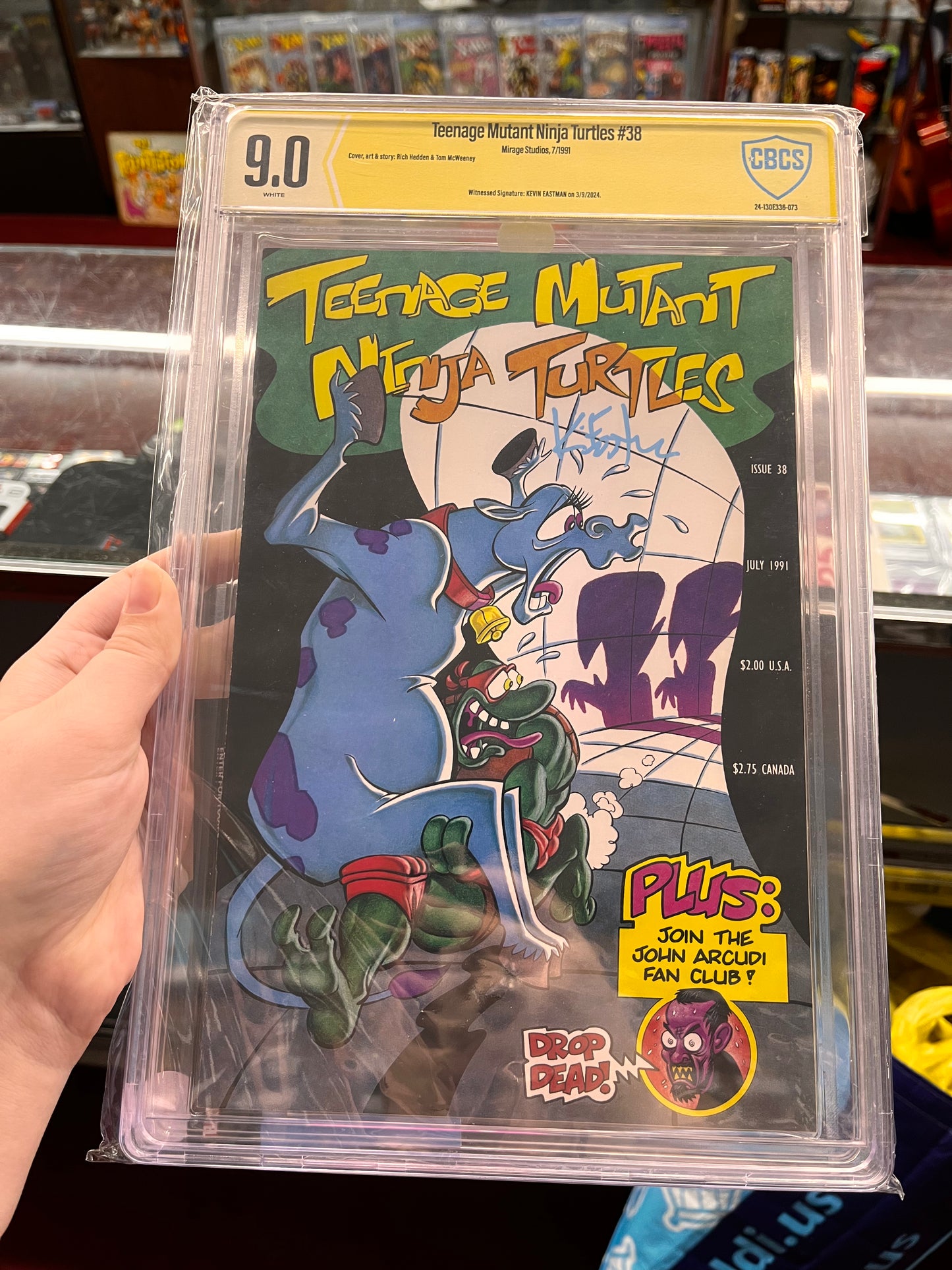 TEENAGE MUTANT NINJA TURTLES #38 CBCS 9.0 WHITE PAGES MIRAGE STUDIOS 1991