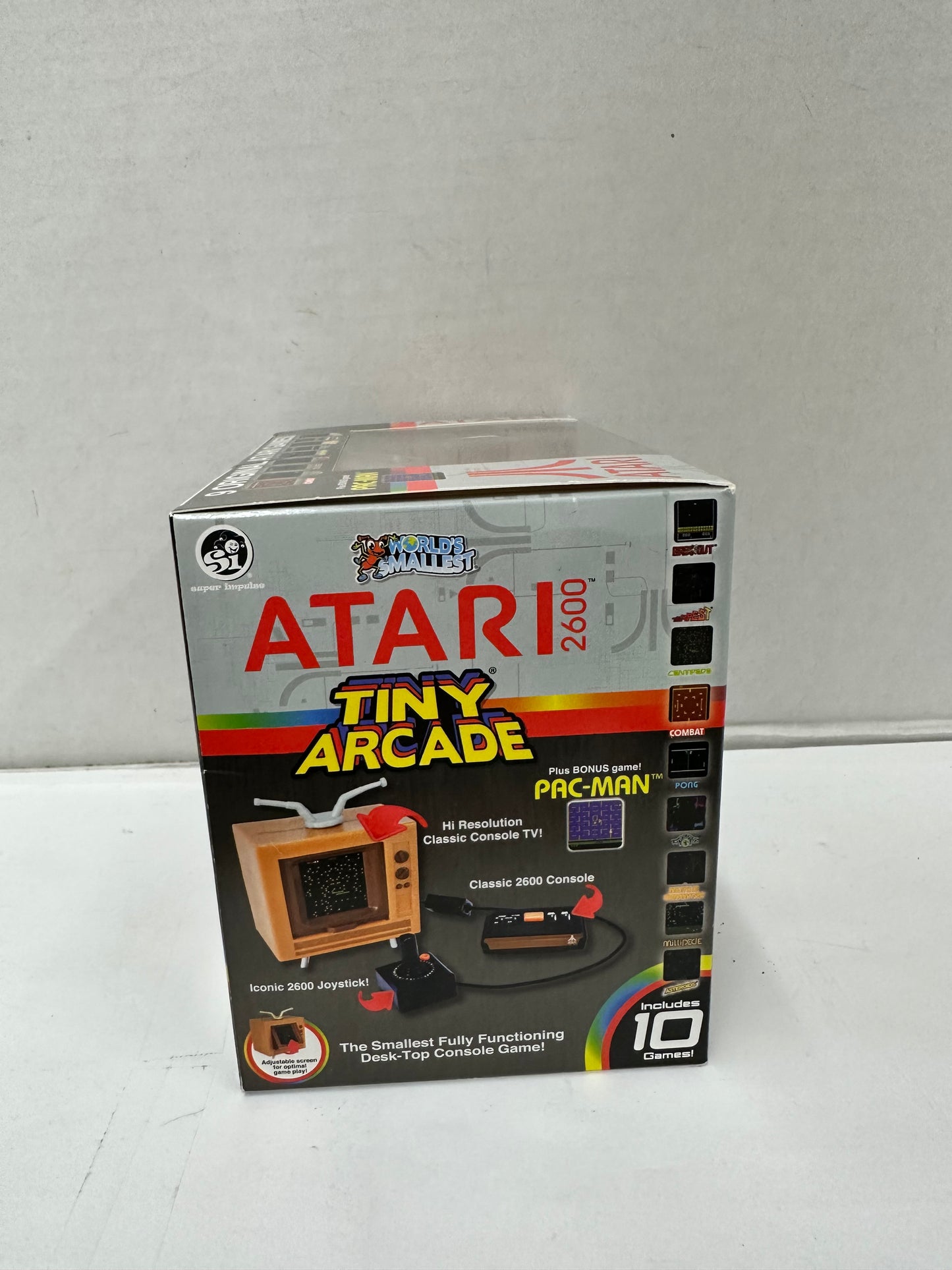 Worlds Smallest Atari 2600 Tiny Arcade Includes 10 Games Mini Pac-Man
