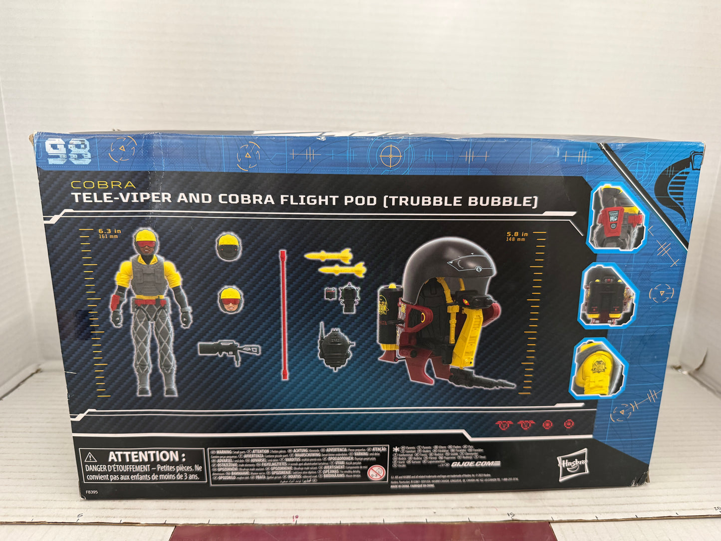 G.I. JOE Classified Tele-Viper & Cobra Flight Pod (Trubble Bubble) Box Damage