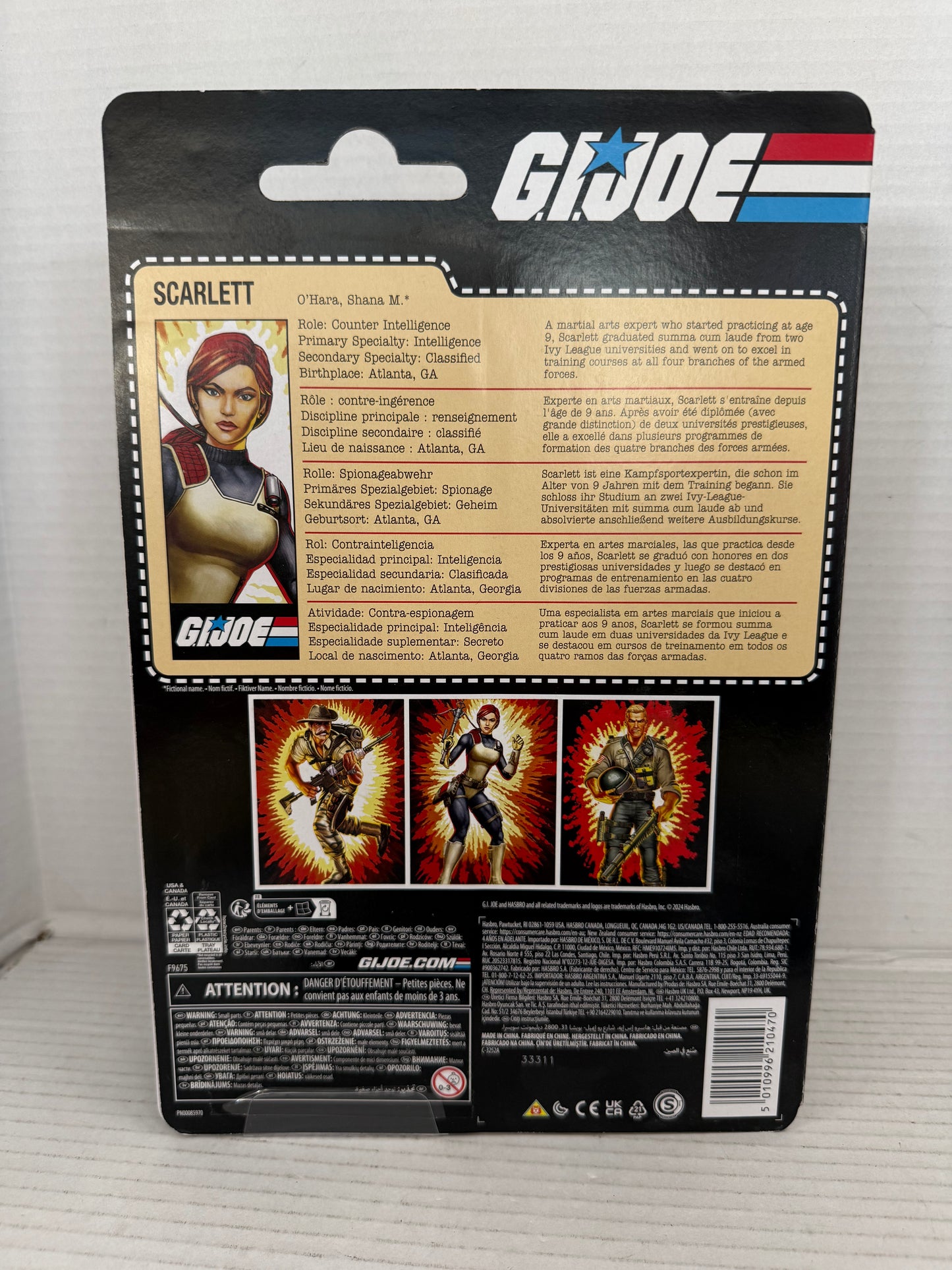 G.I. Joe Classified Series Retro Cardback Scarlett 6” Action Figure