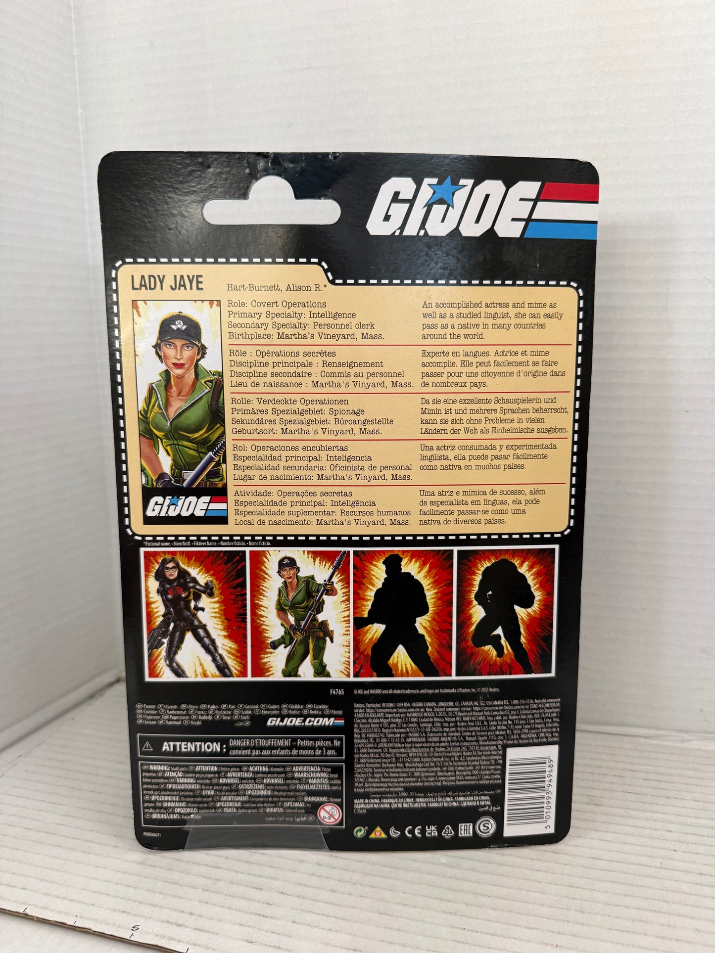 GI Joe Lady Jaye Retro Classified 6” Action Figure Hasbro 2022