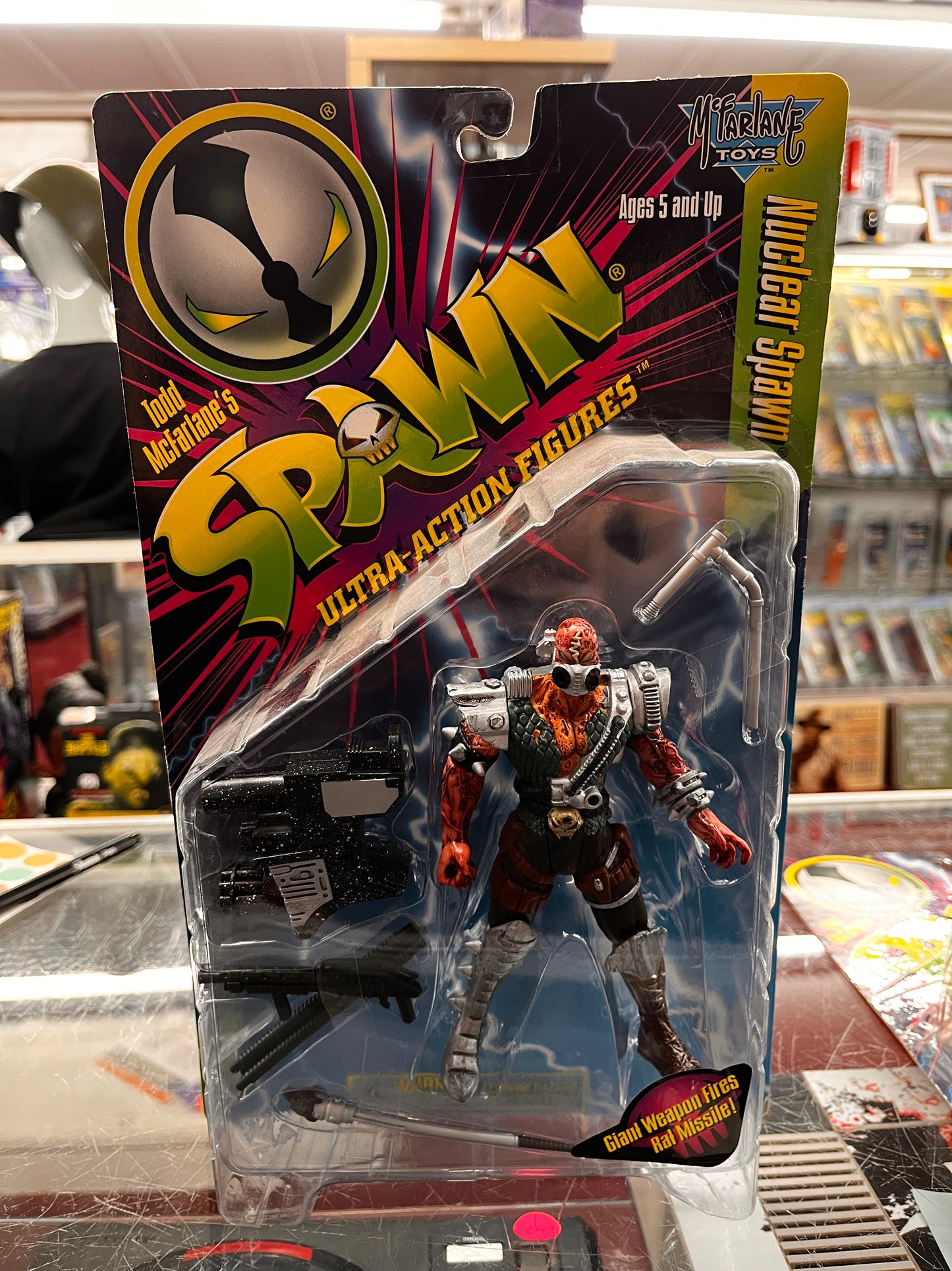 McFarlane Toys Spawn Series 5 Nuclear Spawn With Giant Weapon Red Action Figure