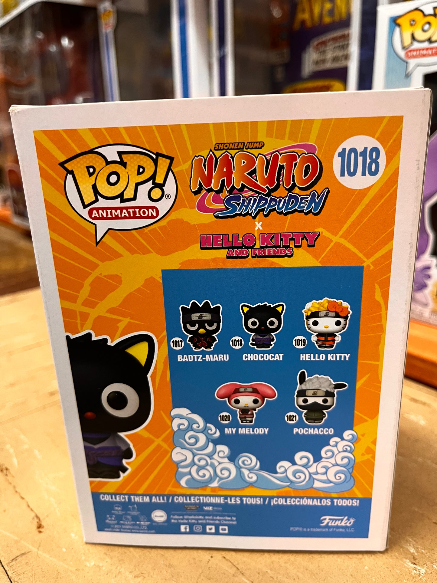 Funko Pop Naruto & Hello Kitty- Chococat 1018 FLOCKED, FYE EXCLUSIVE VAULTED