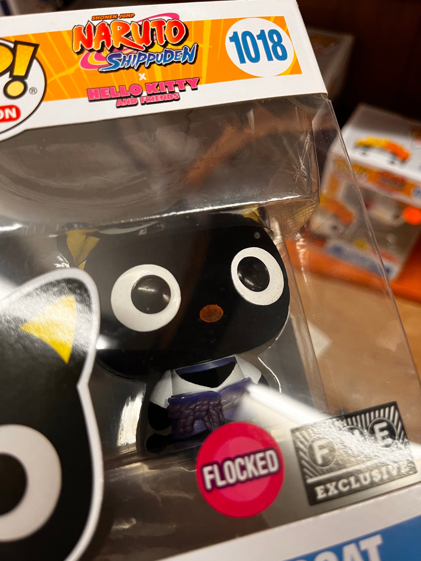 Funko Pop Naruto & Hello Kitty- Chococat 1018 FLOCKED, FYE EXCLUSIVE VAULTED