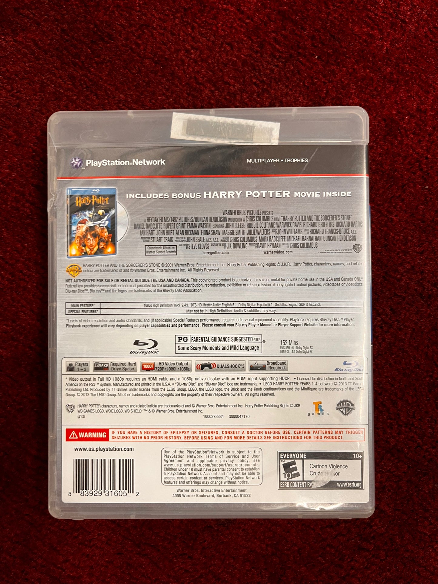 Lego Harry Potter Years 1-4-Movie Combo Pack Play Station 3 PS3 - Complete CIB