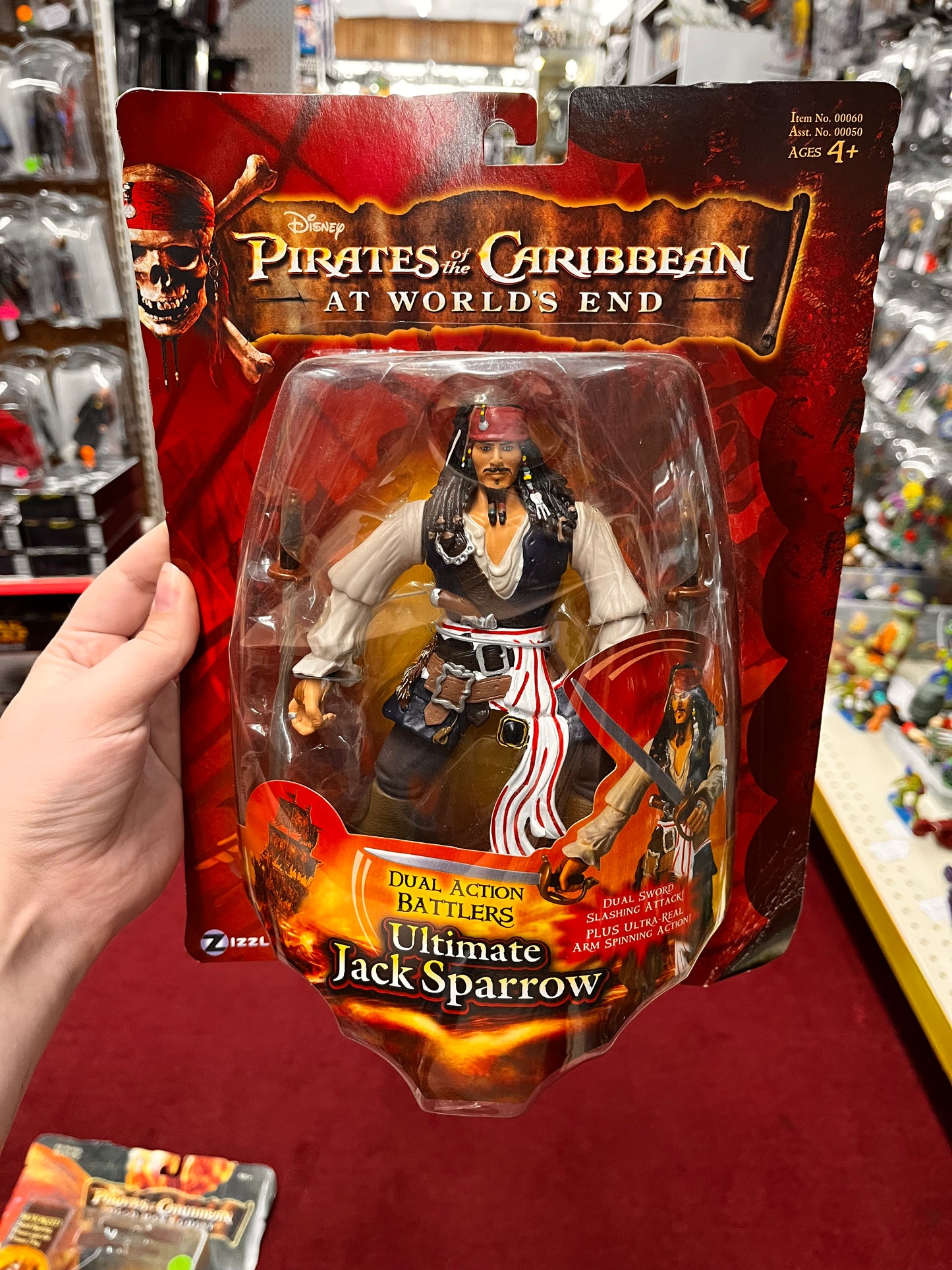 Pirates of The Caribbean 3 Ultimate Jack Sparrow Zizzle Figure Dual Action