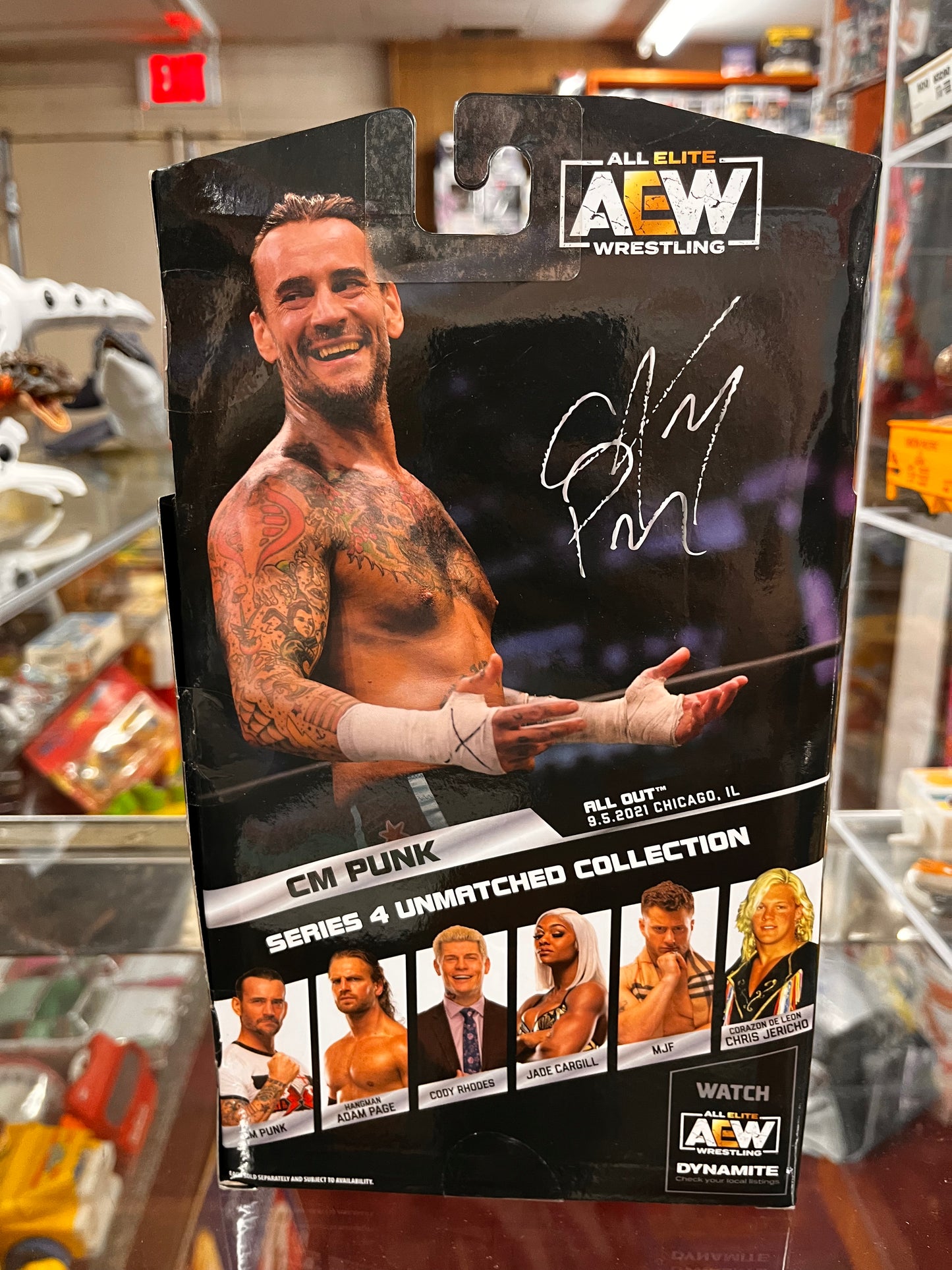 New Sealed All Elite Wrestling AEW Unmatched Series CM Punk Figure #25 Series 4