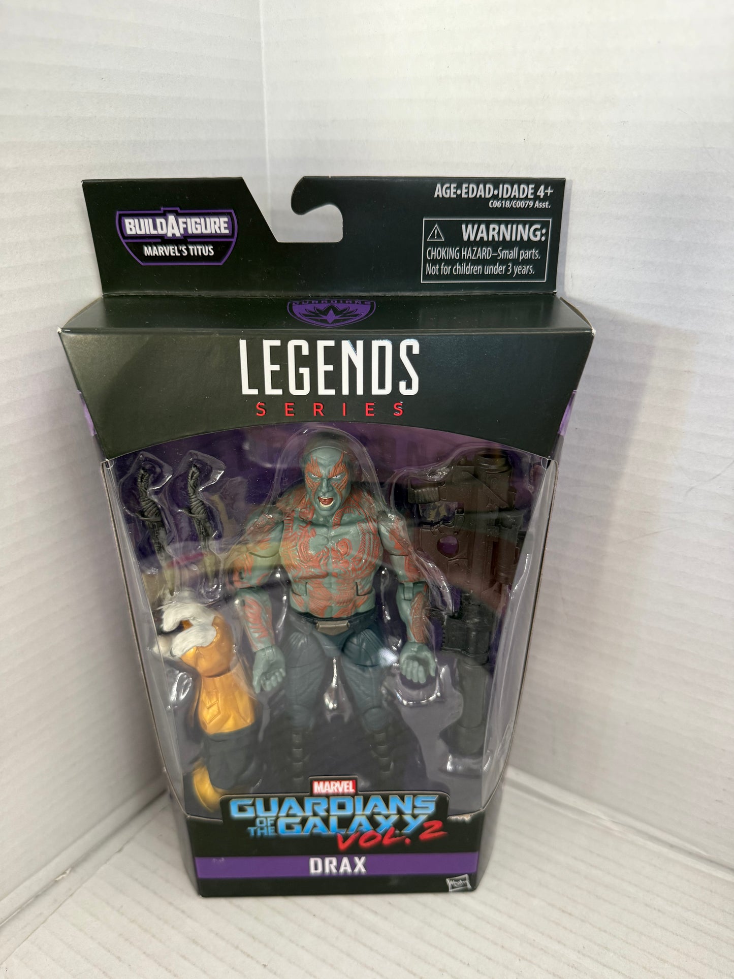 Marvel Legends Guardians of the Galaxy Vol. 2 Drax Figure Titus BAF