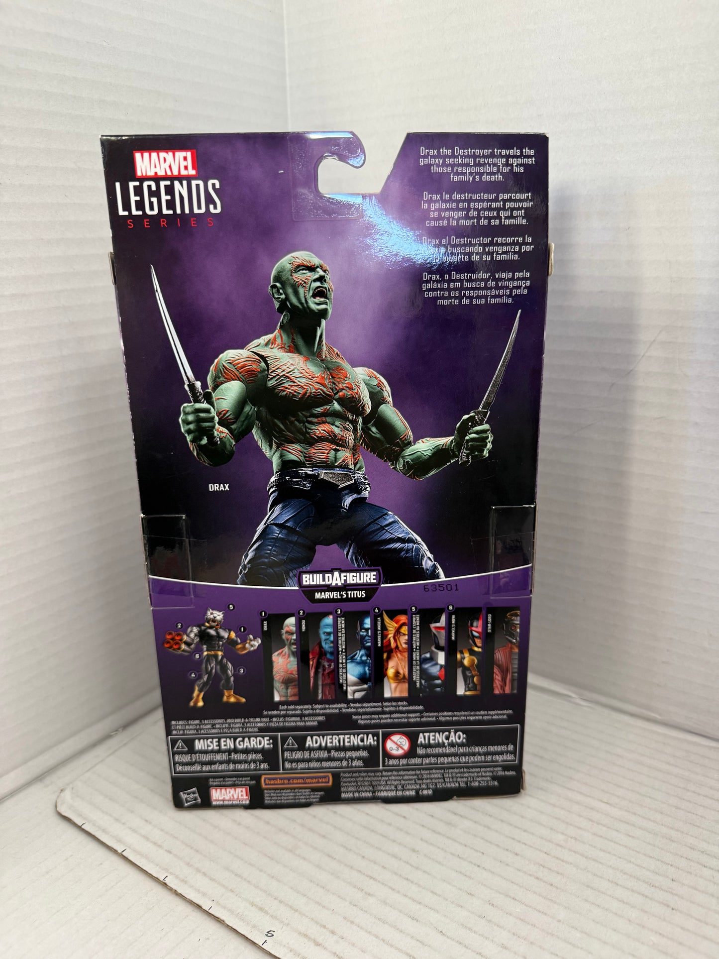 Marvel Legends Guardians of the Galaxy Vol. 2 Drax Figure Titus BAF