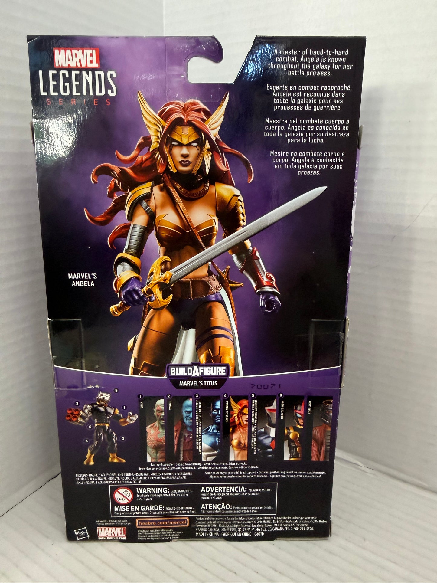 Marvel Legends ~ ANGELA ACTION FIGURE ~ Guardians of the Galaxy Vol. 2 Series 1