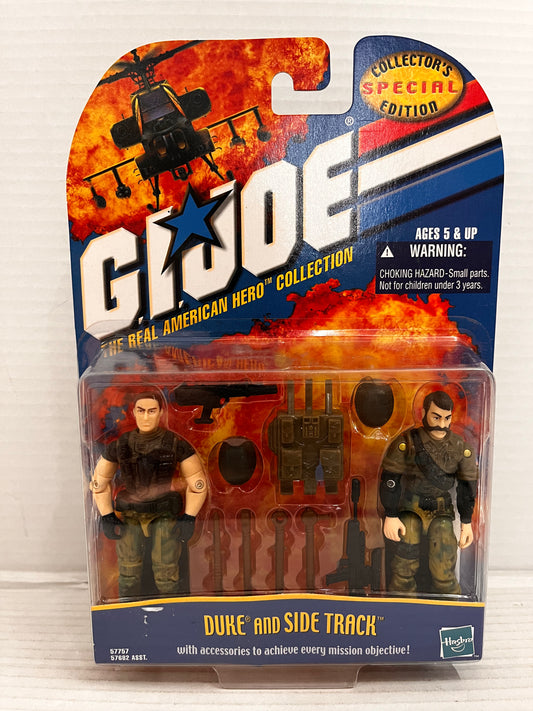 Hasbro 2000 G.I. Joe Duke and Side Track 2 GI Joe Action Figures MOC