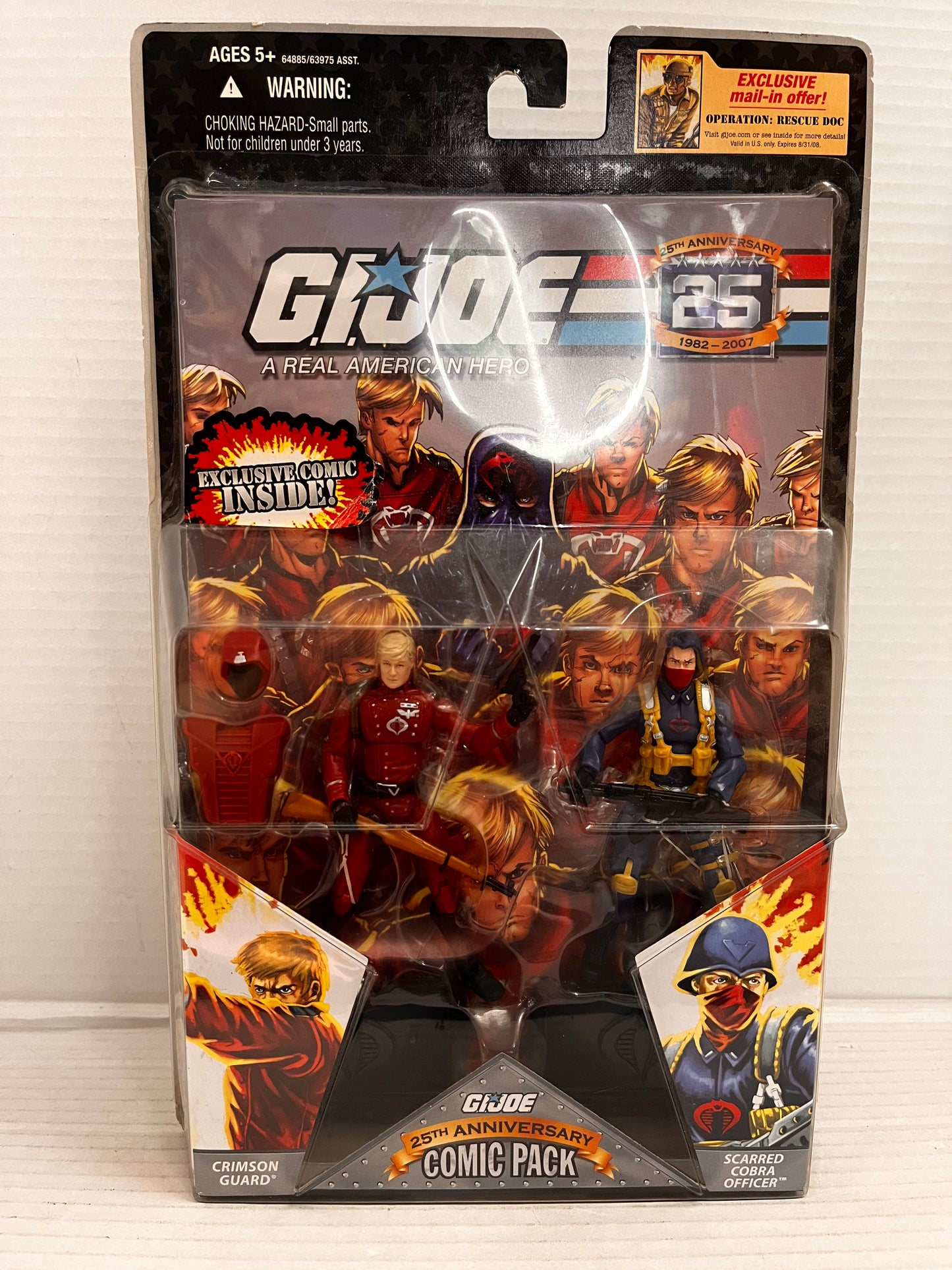 GI JOE 25th Anniversary Comic Pack Crimson Guard & Scarred Cobra Officer New