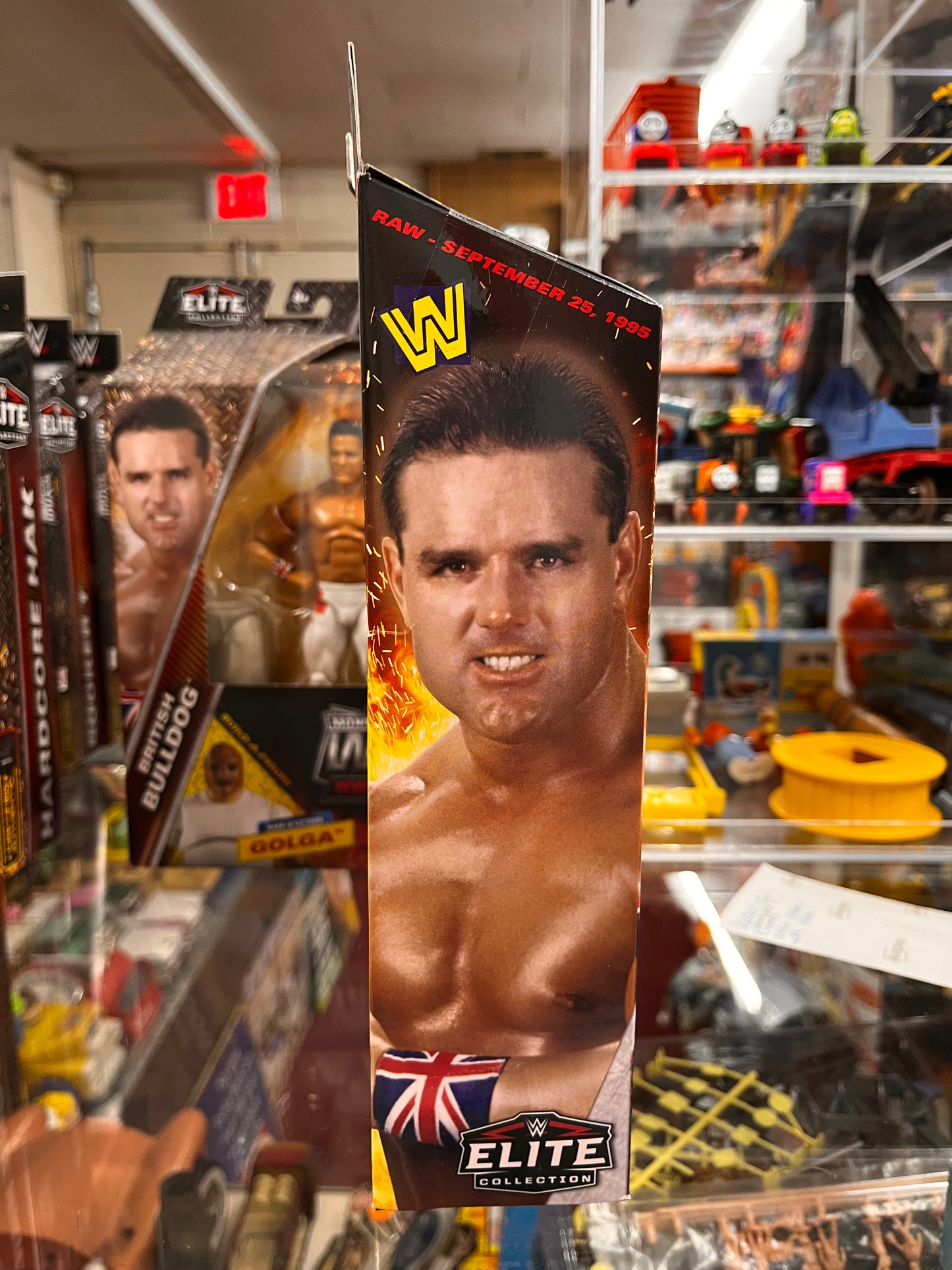 WWE British Bulldog Elite The Monday Night Wars Wrestling Figure w Golga BAF NIB