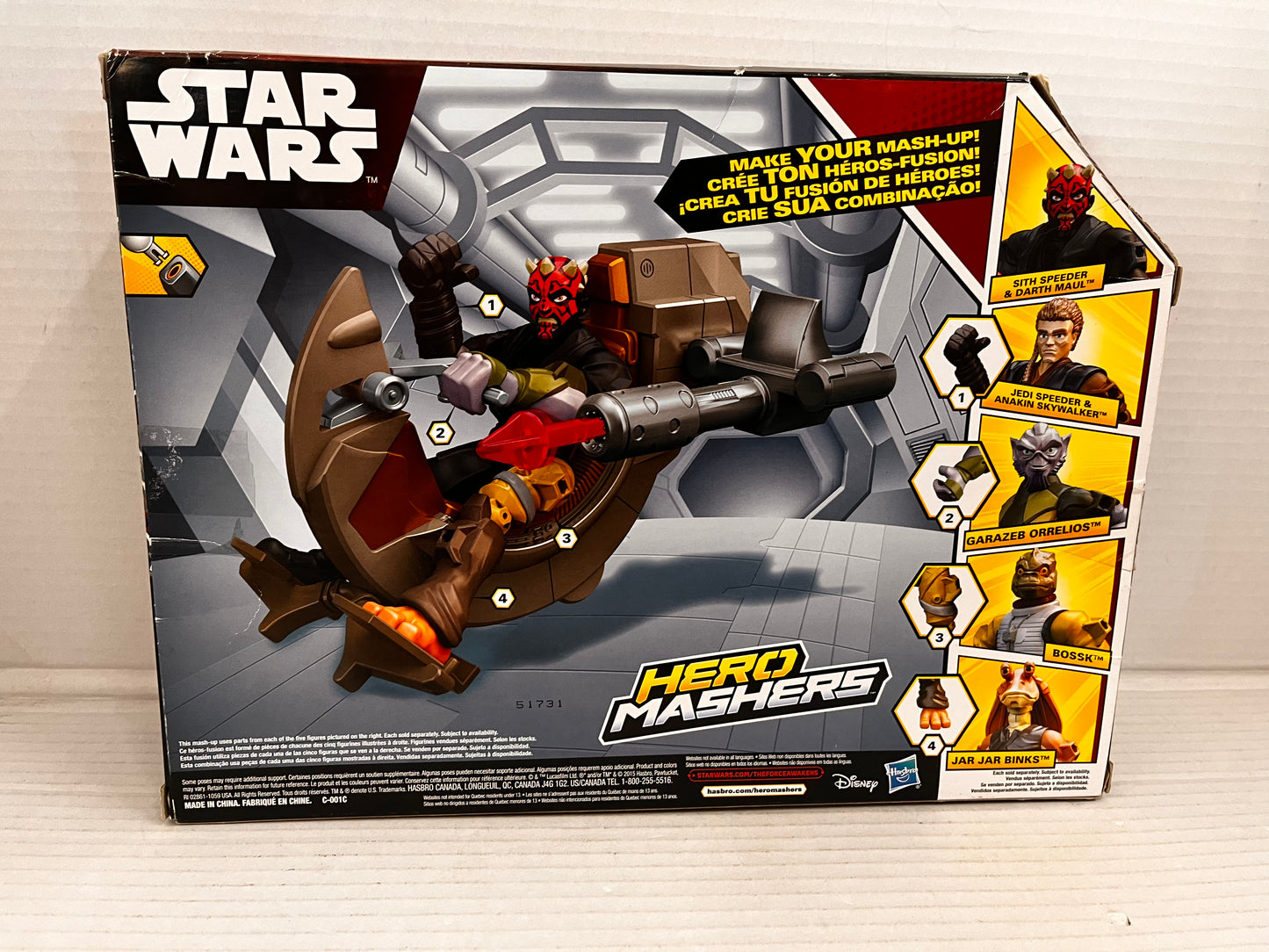Disney STAR WARS Hero Mashers DARTH MAUL and SITH SPEEDER