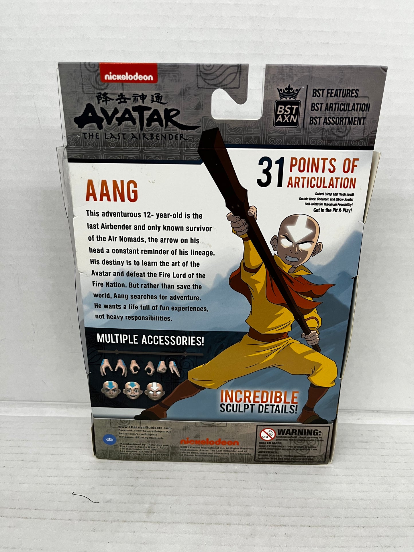 BST AXN - Avatar The Last Airbender Aang & Momo 5” Action Figure Sealed In Box