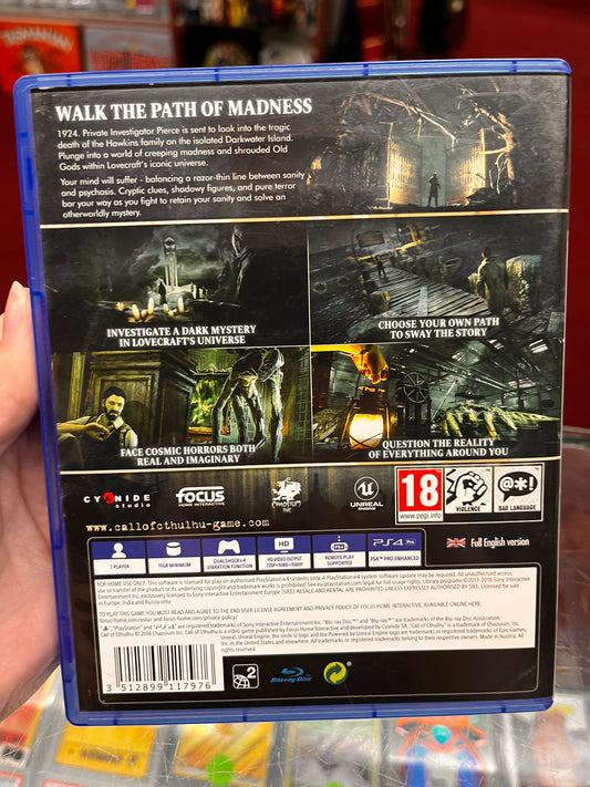 CALL OF CTHULHU PS4 PlayStation 4 Compatible with PS5 No Manual