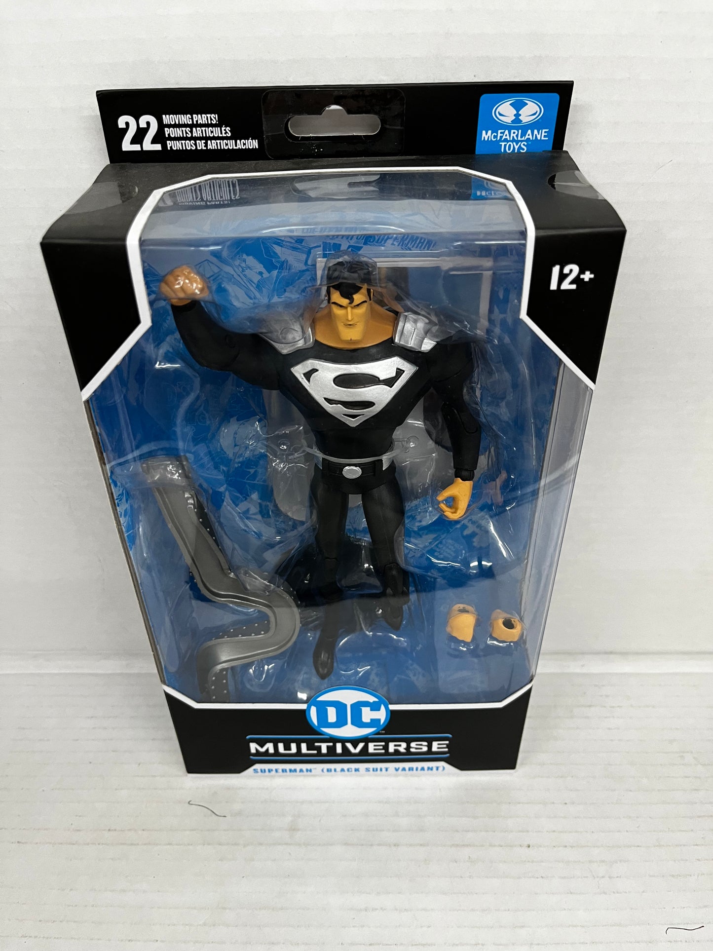 McFarlane Toys Superman The Animated Series 7" Action Figure Superman Black Suit