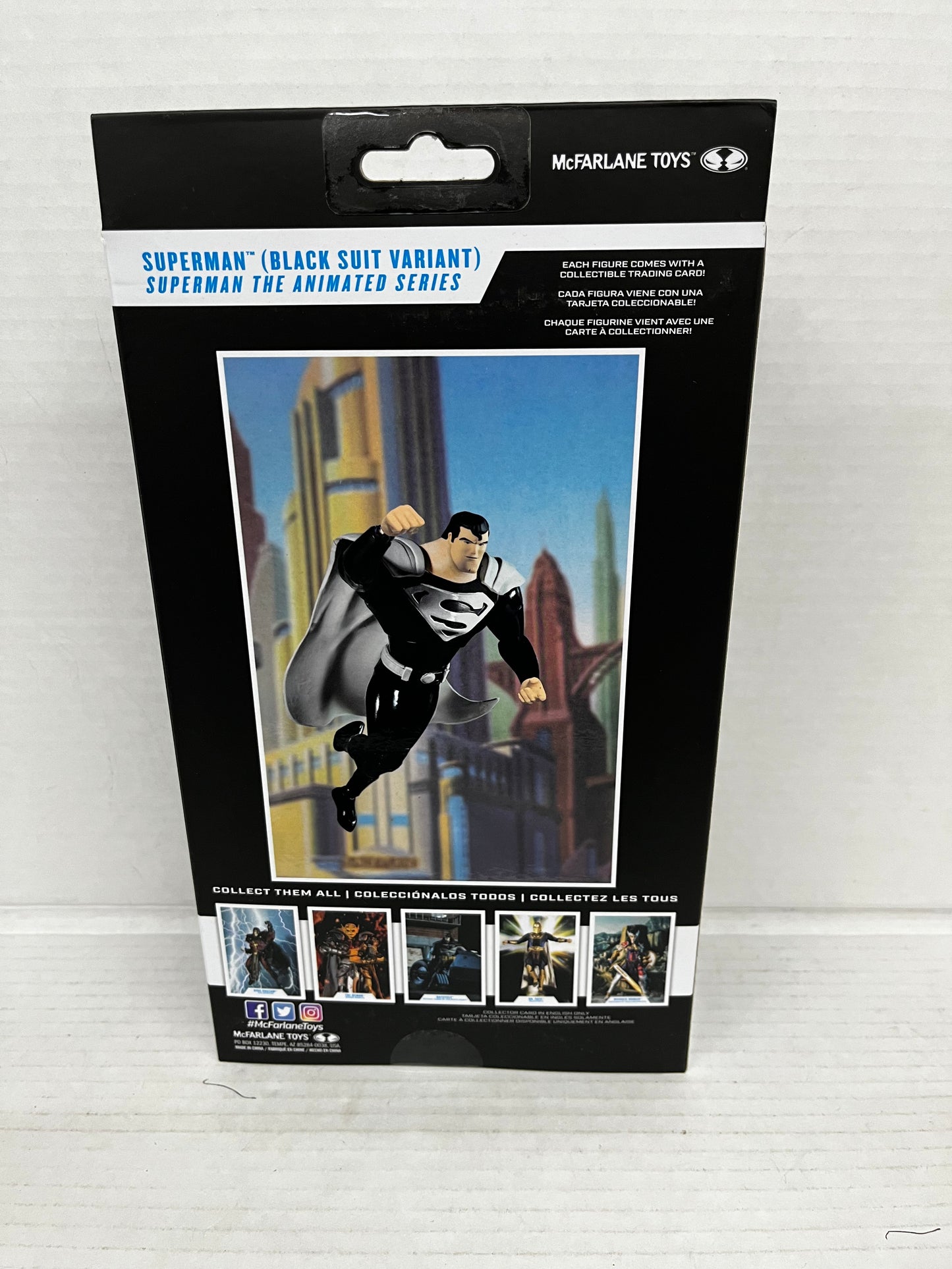 McFarlane Toys Superman The Animated Series 7" Action Figure Superman Black Suit
