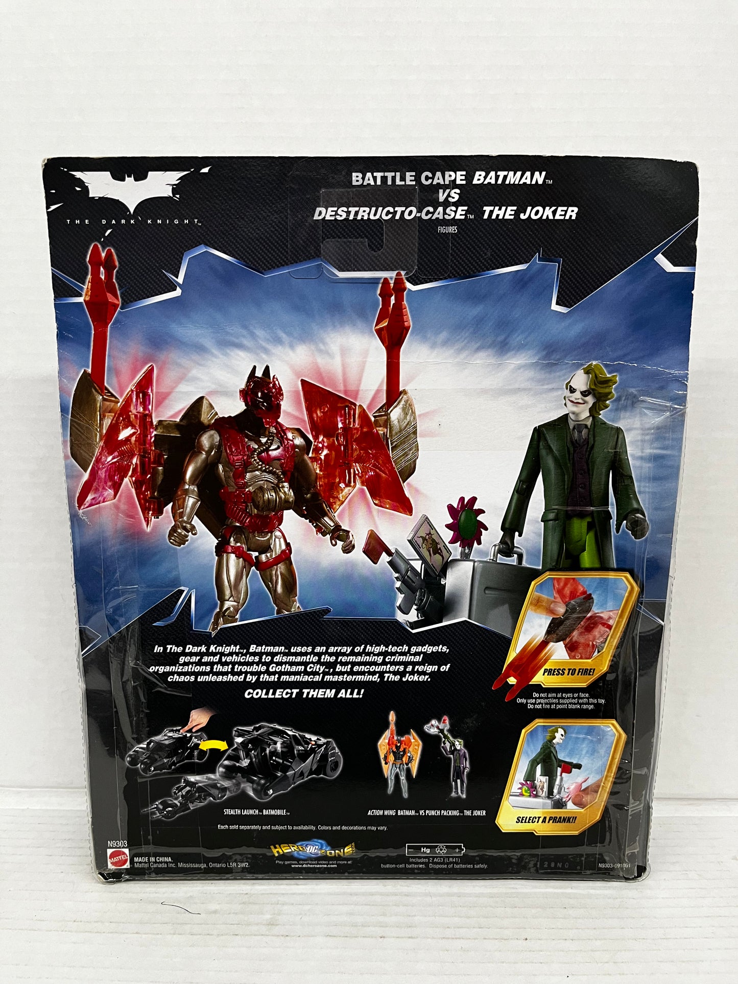 Battle Cape Batman VS Destructo- Case The Joker Value 2 Pack Action Figures