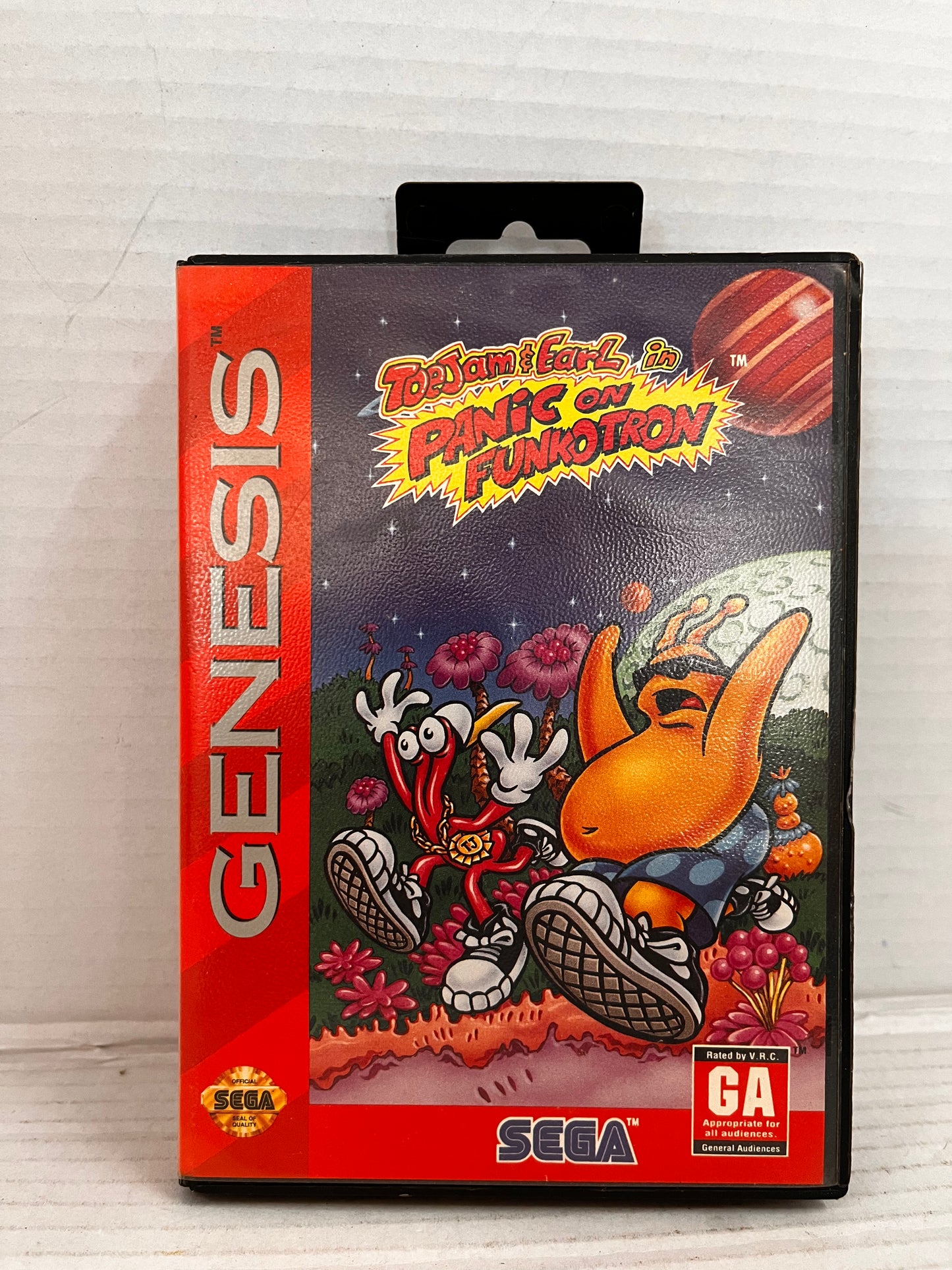 ToeJam & Earl in Panic on Funkotron (Sega Genesis, 1993) cart and box only