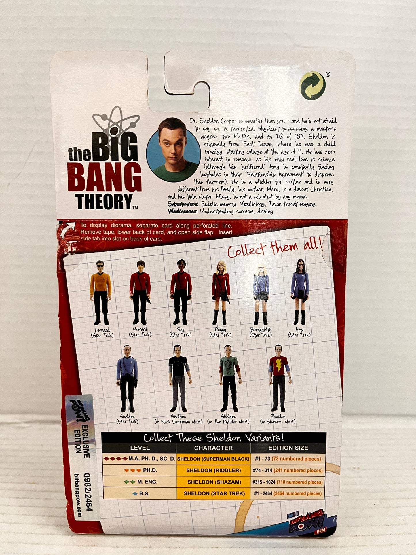 The Big Bang Theory Action Figure Star Trek Sheldon EE Exclusive