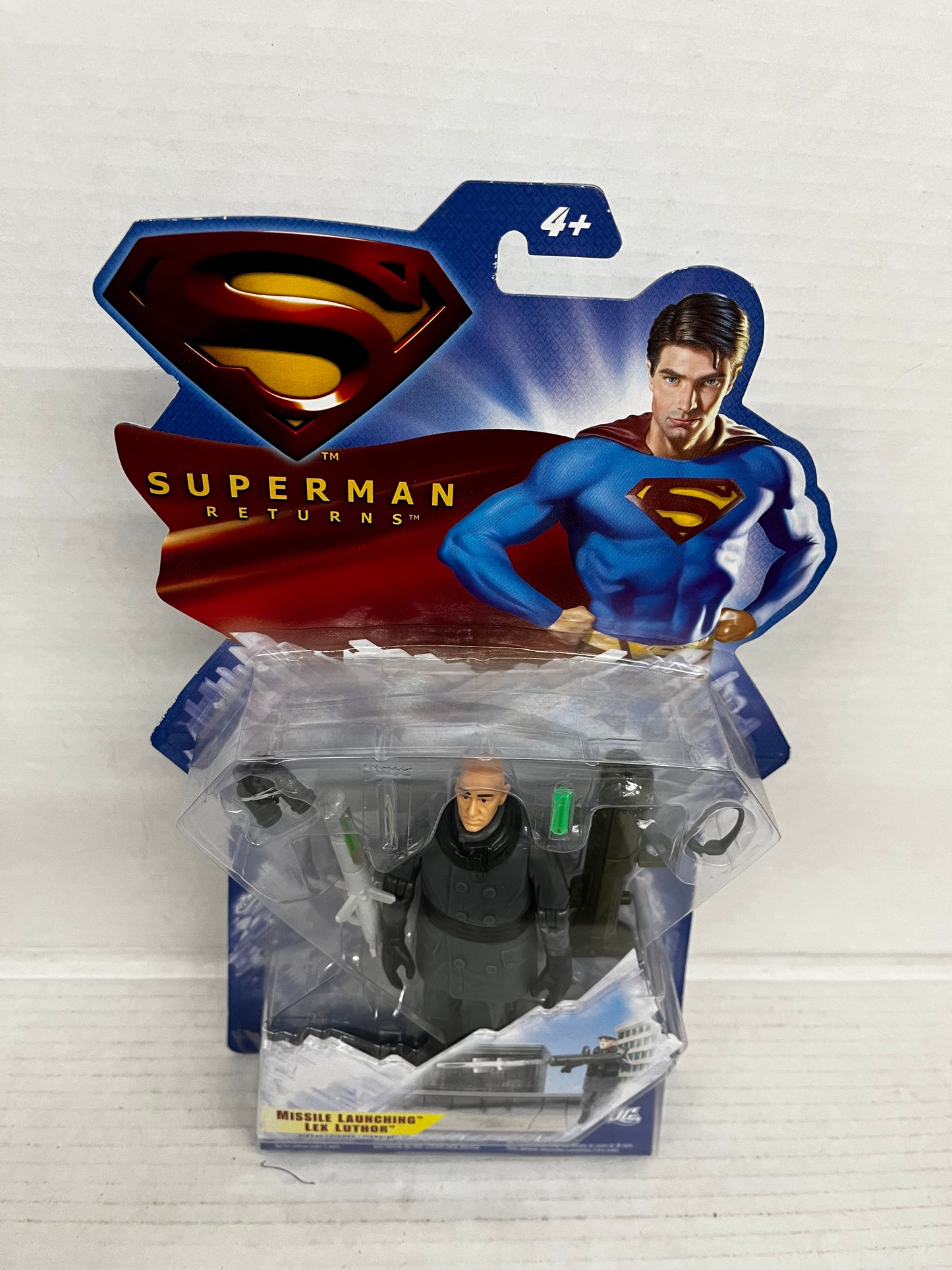 Mattel 2006 DC Superman Returns Missile Launching Lex Luthor 5" Figure Sealed