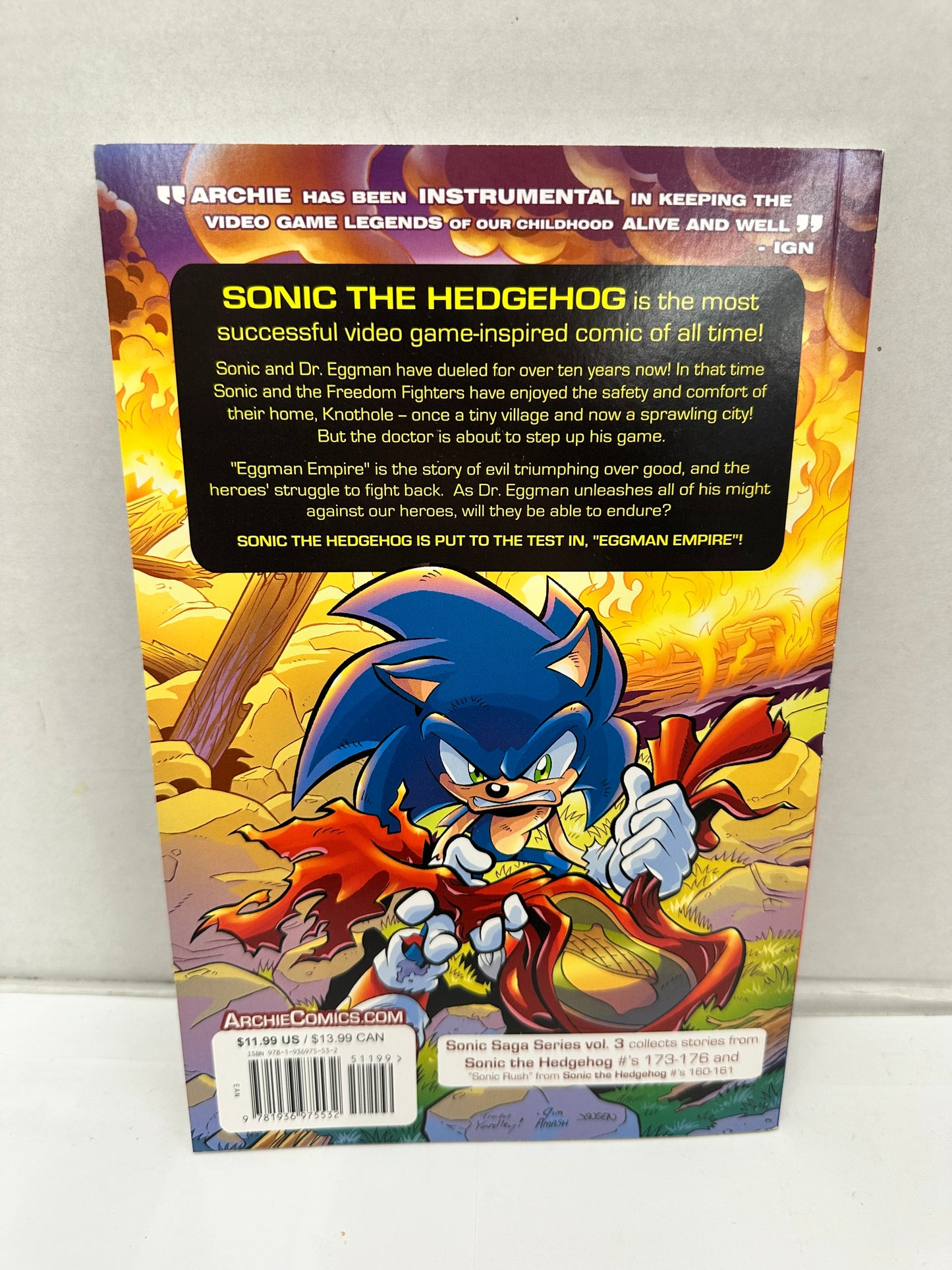 Sonic The Hedgehog Saga Series #3 Eggman Empire ArchieComics Chained Sonic Cover
