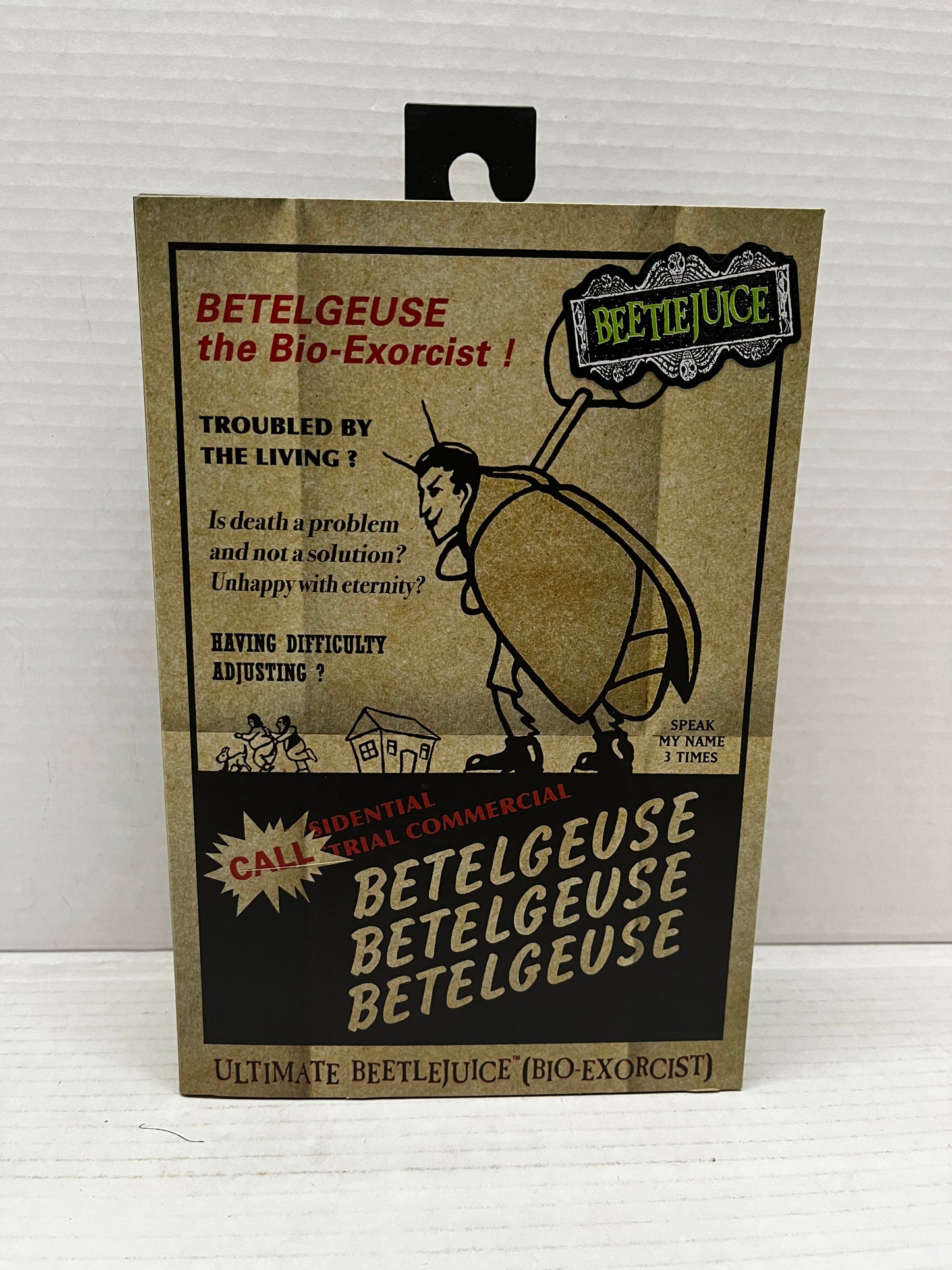 NEW NECA Ultimate Beetlejuice Betelgeuse Action Figure Reel Toy Bio-Exorcist 7"