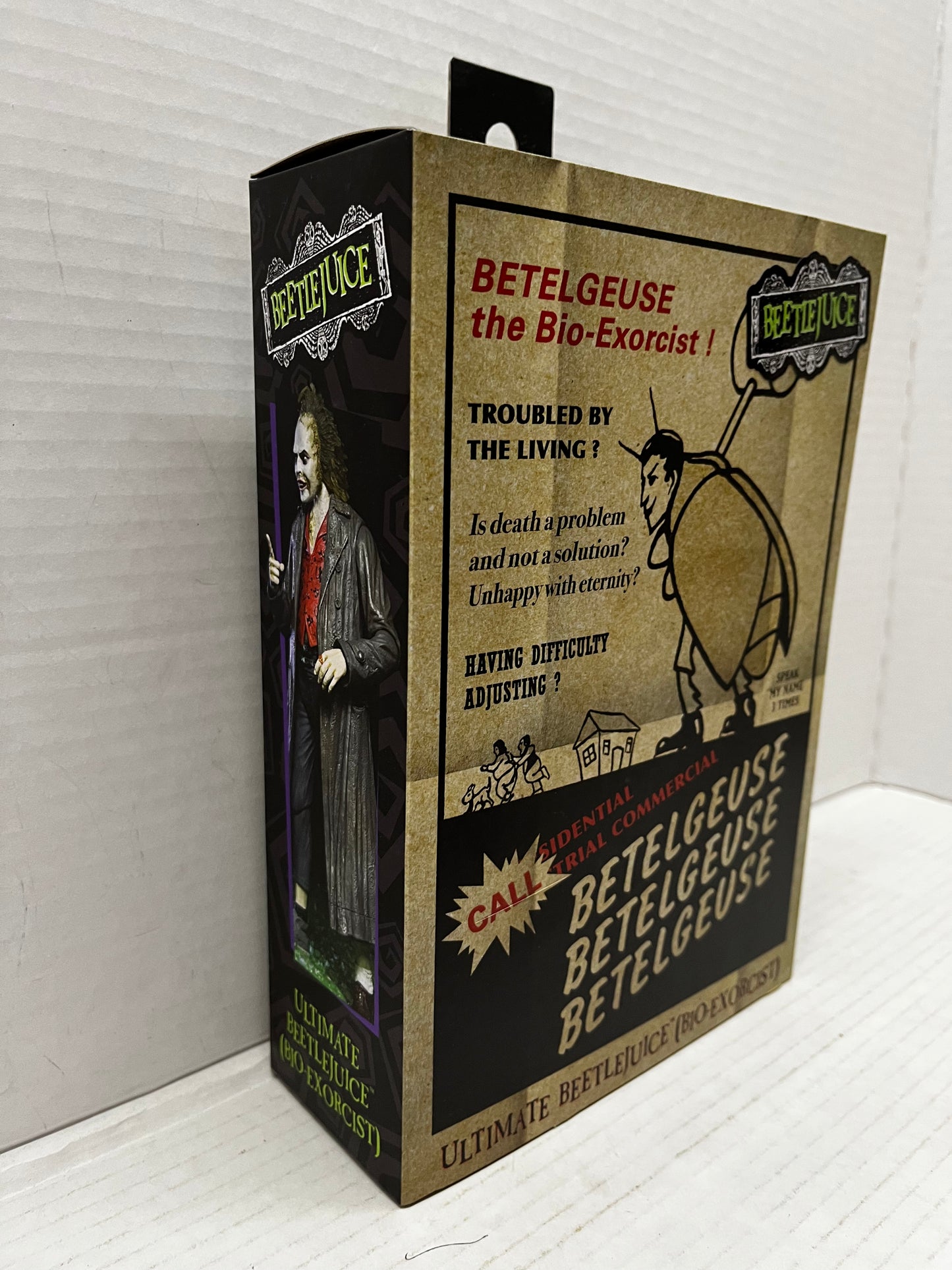 NEW NECA Ultimate Beetlejuice Betelgeuse Action Figure Reel Toy Bio-Exorcist 7"