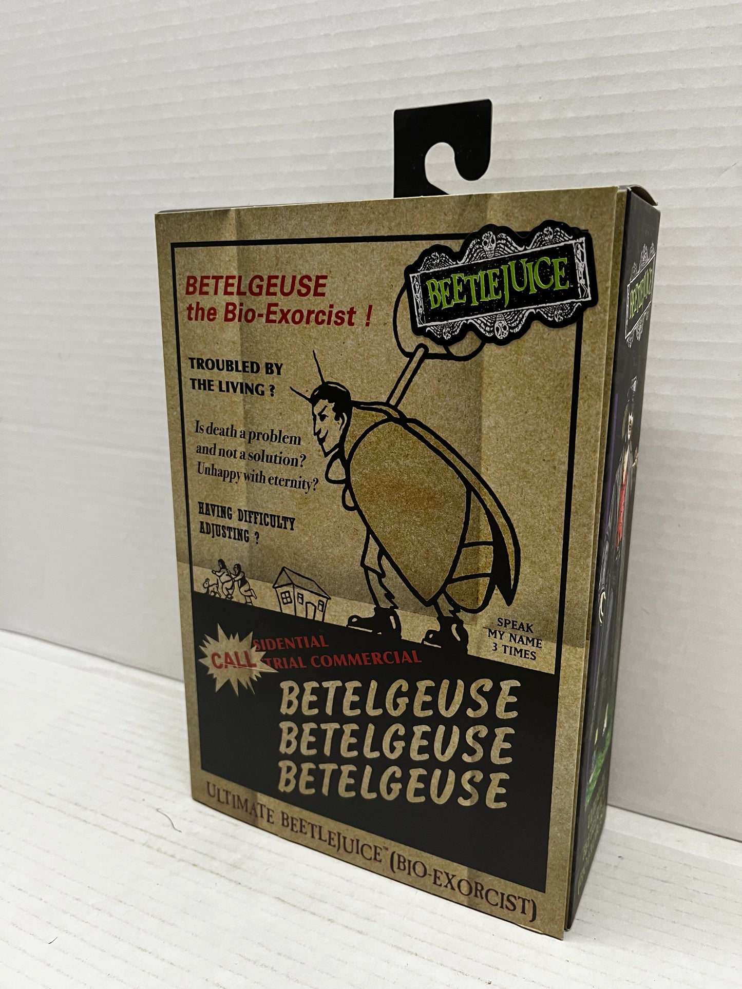 NEW NECA Ultimate Beetlejuice Betelgeuse Action Figure Reel Toy Bio-Exorcist 7"