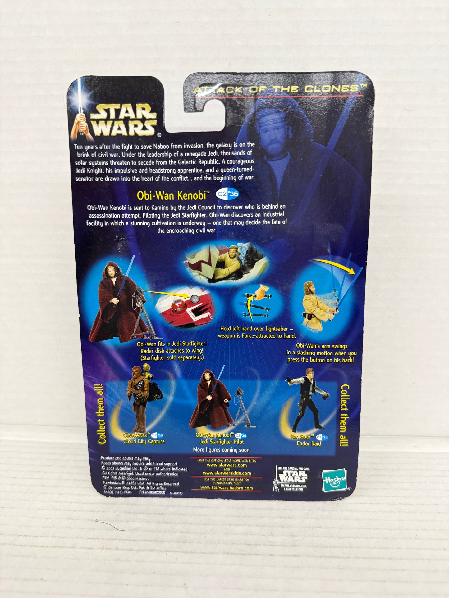 Star Wars: Attack Of The Clones, Obi-Wan Kenobi, Hasbro 2002