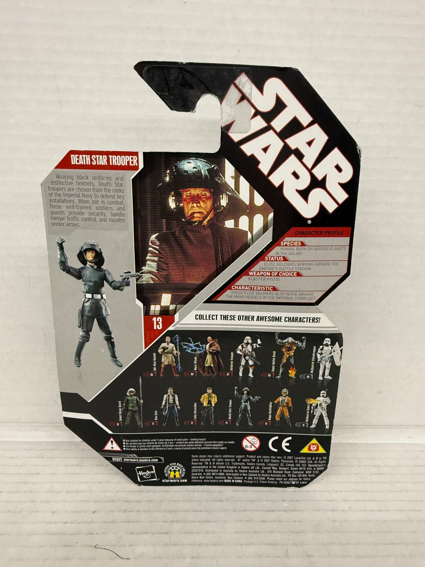 Star Wars 30th Anniversary Death Star Trooper 2007 Hasbro Figure w/ coin MOSC