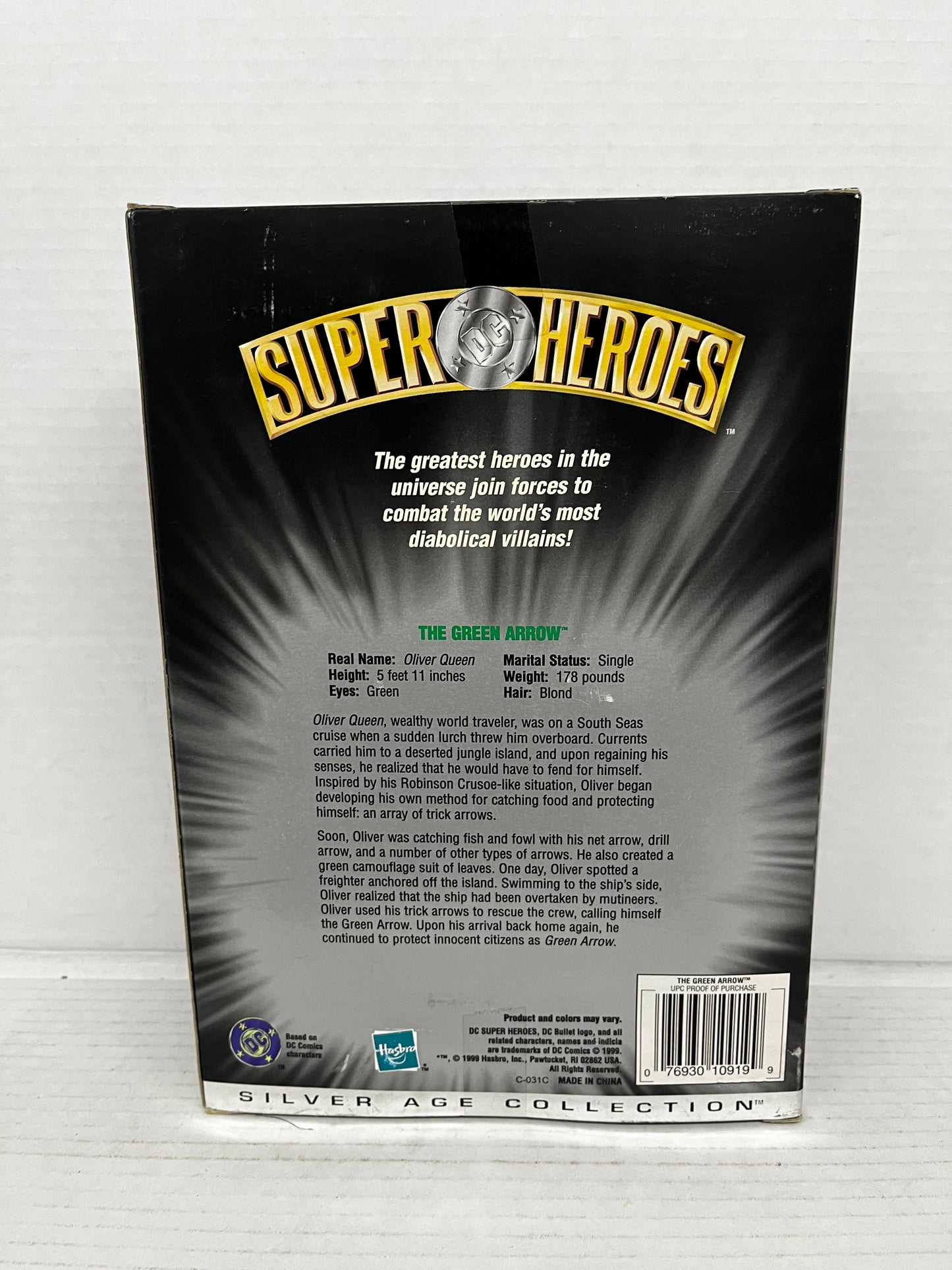 Green Arrow DC Super Heroes Silver Age Collection 8" Action Figure Hasbro
