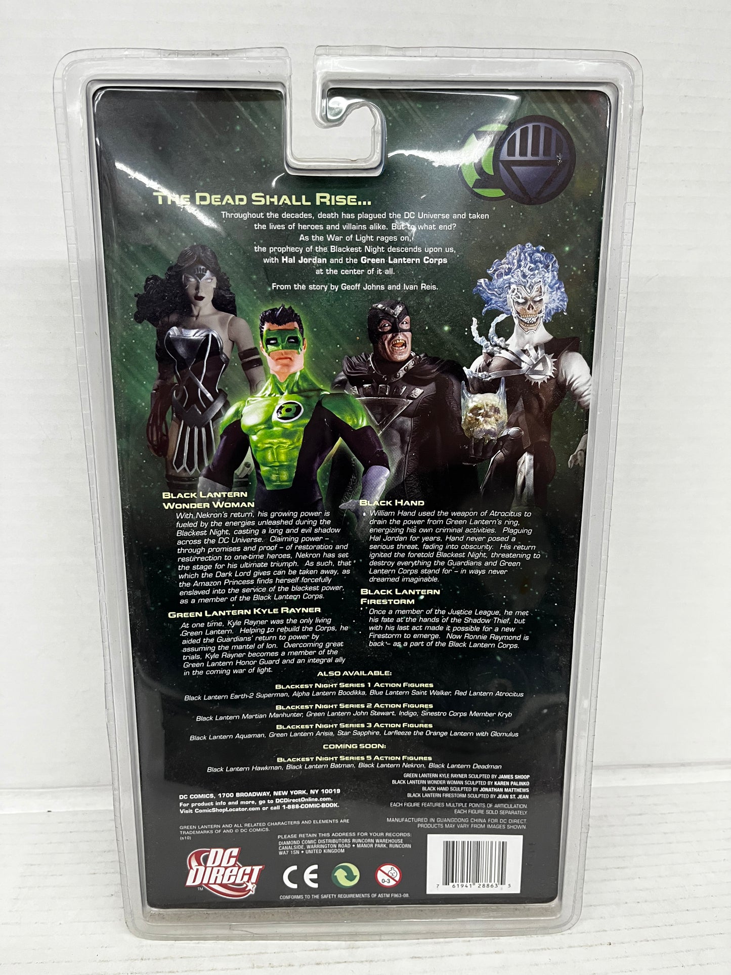 DC Green Lantern Blackest Night Series 4 Black Lantern Firestorm Action Figure